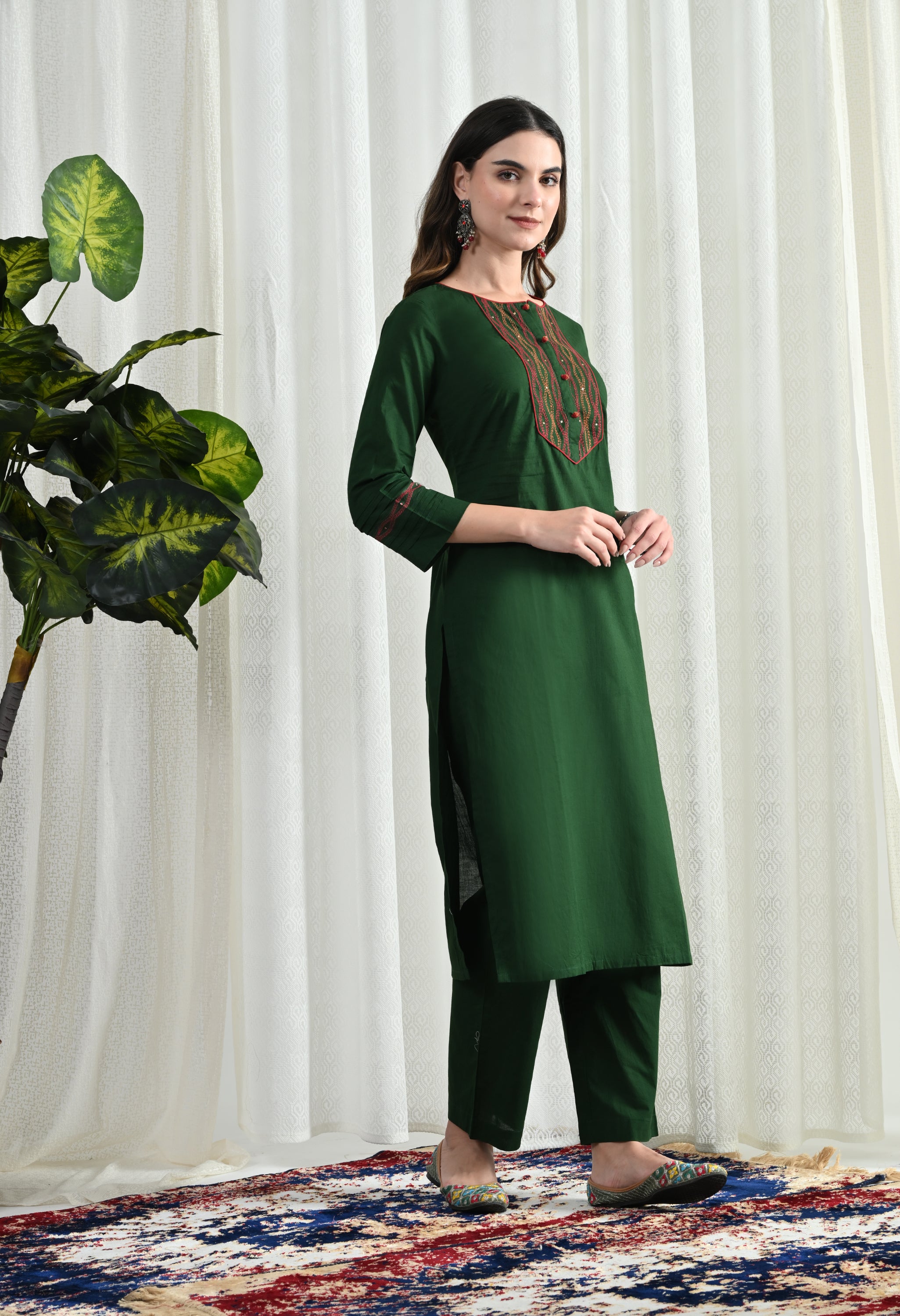 MISTI KANTHA EMBROIDERY KURTA SET