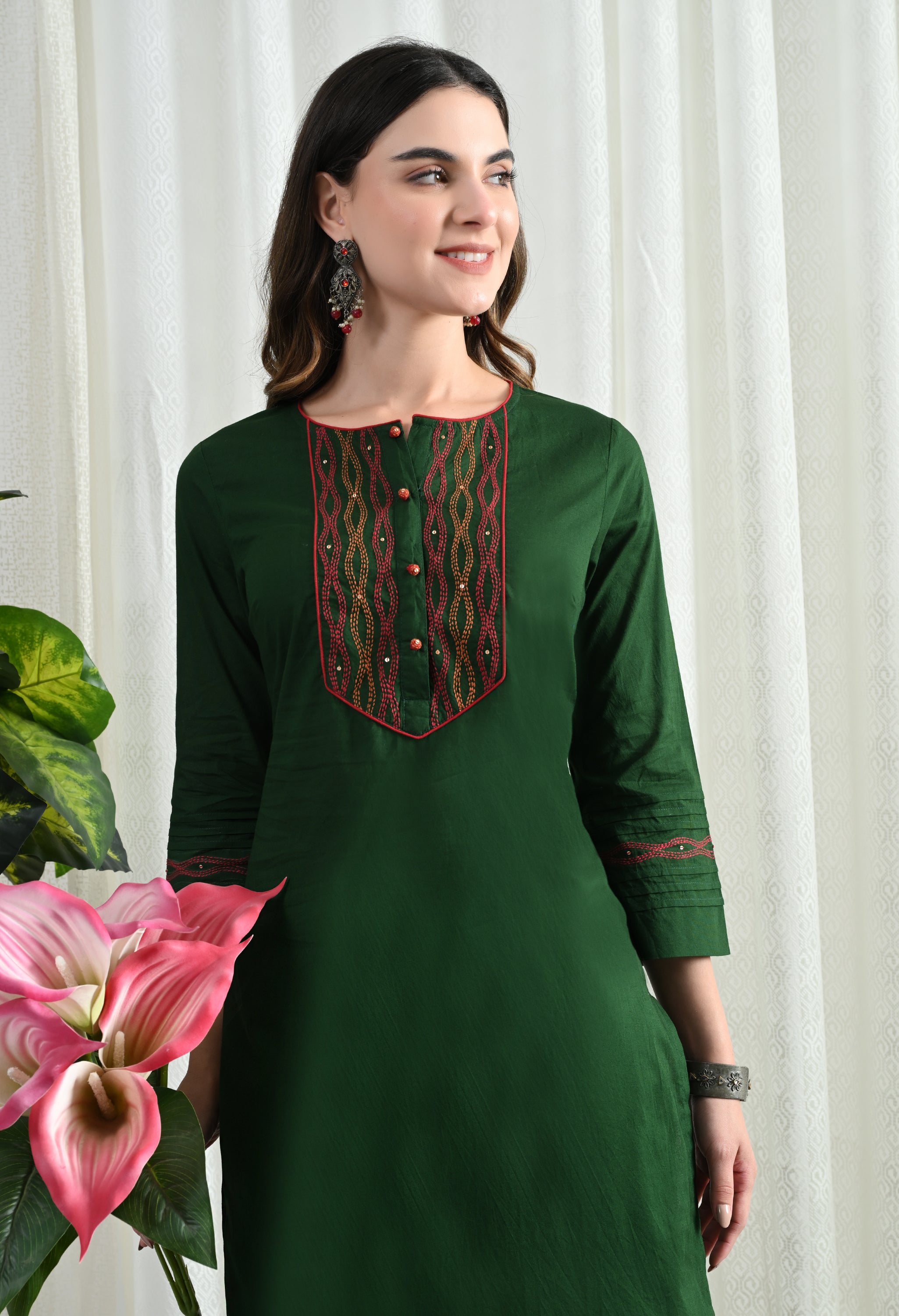 MISTI KANTHA EMBROIDERY KURTA SET