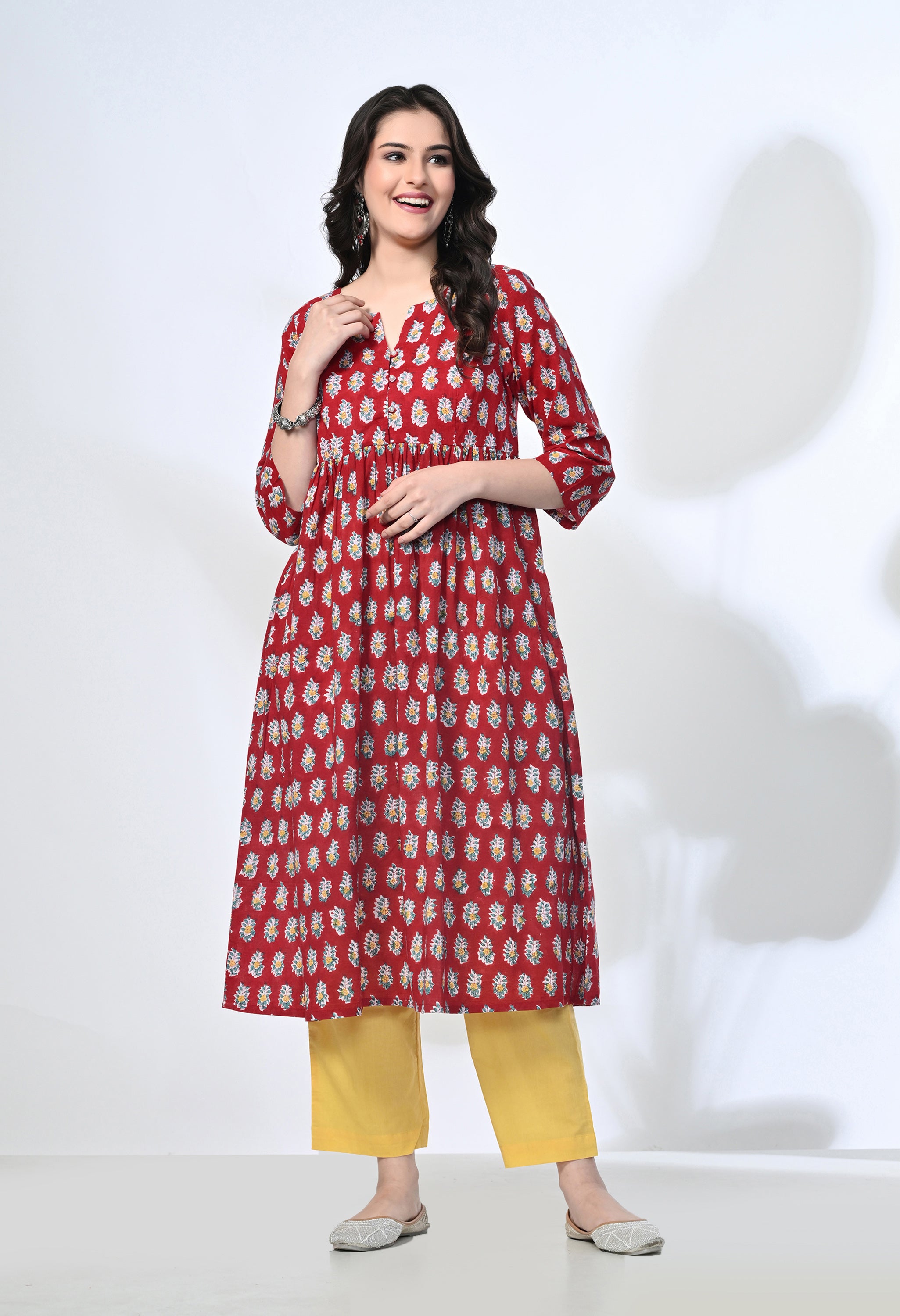 SANGI HANDBLOCK KURTA SET