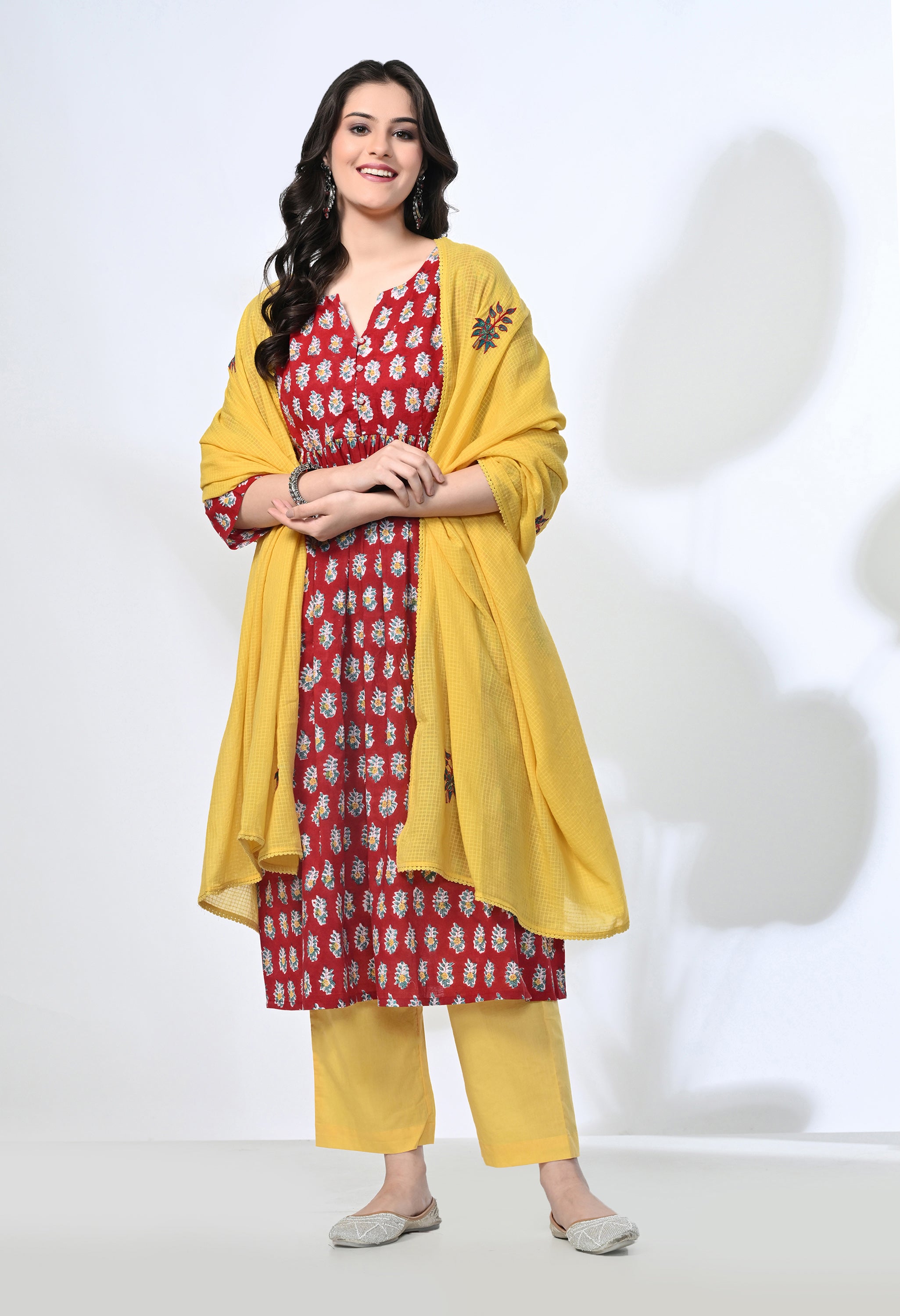 SANGI HANDBLOCK KURTA SET