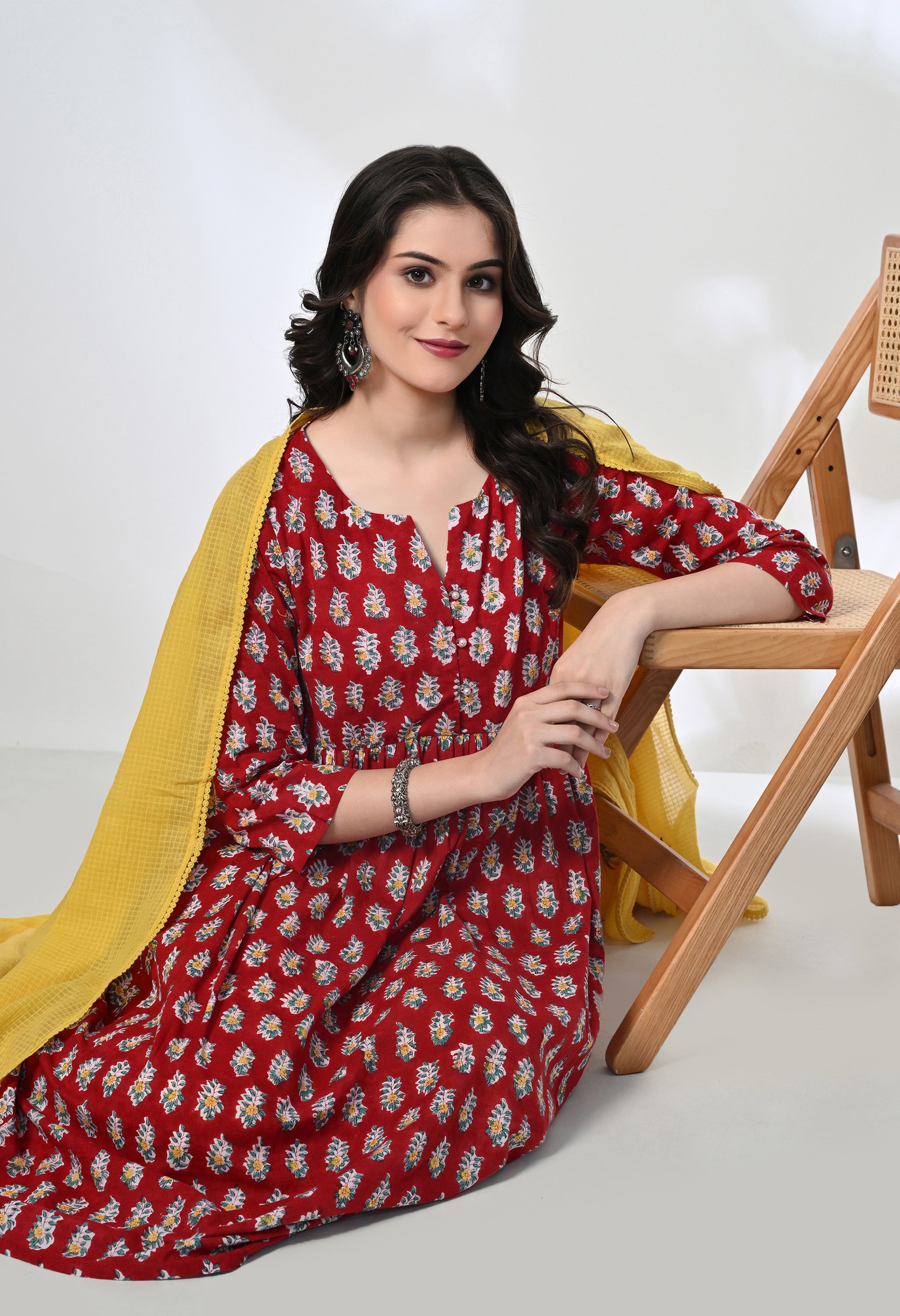 SANGI HANDBLOCK KURTA SET