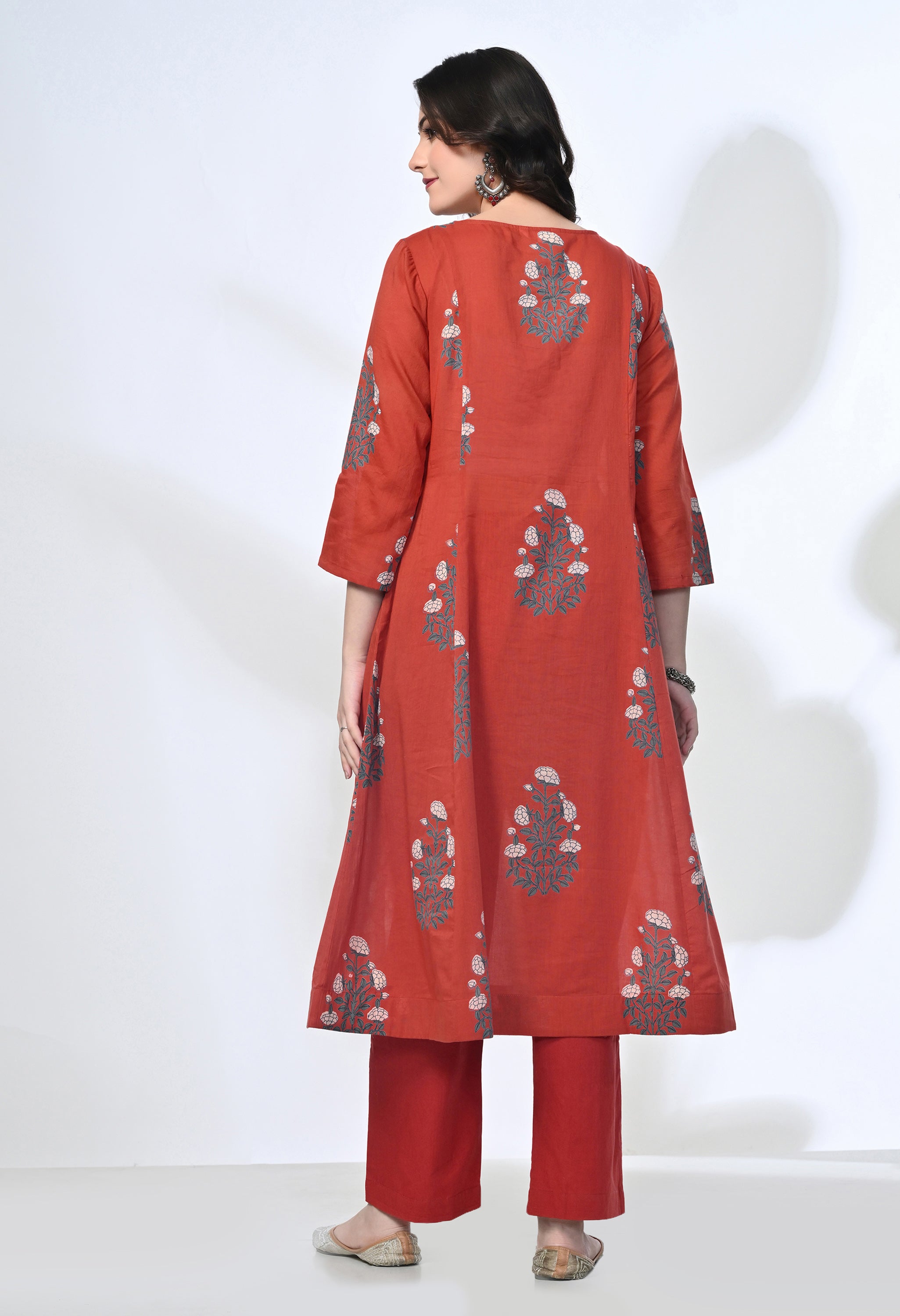 BELLBUTTA HANDBLOCK KURTA SET