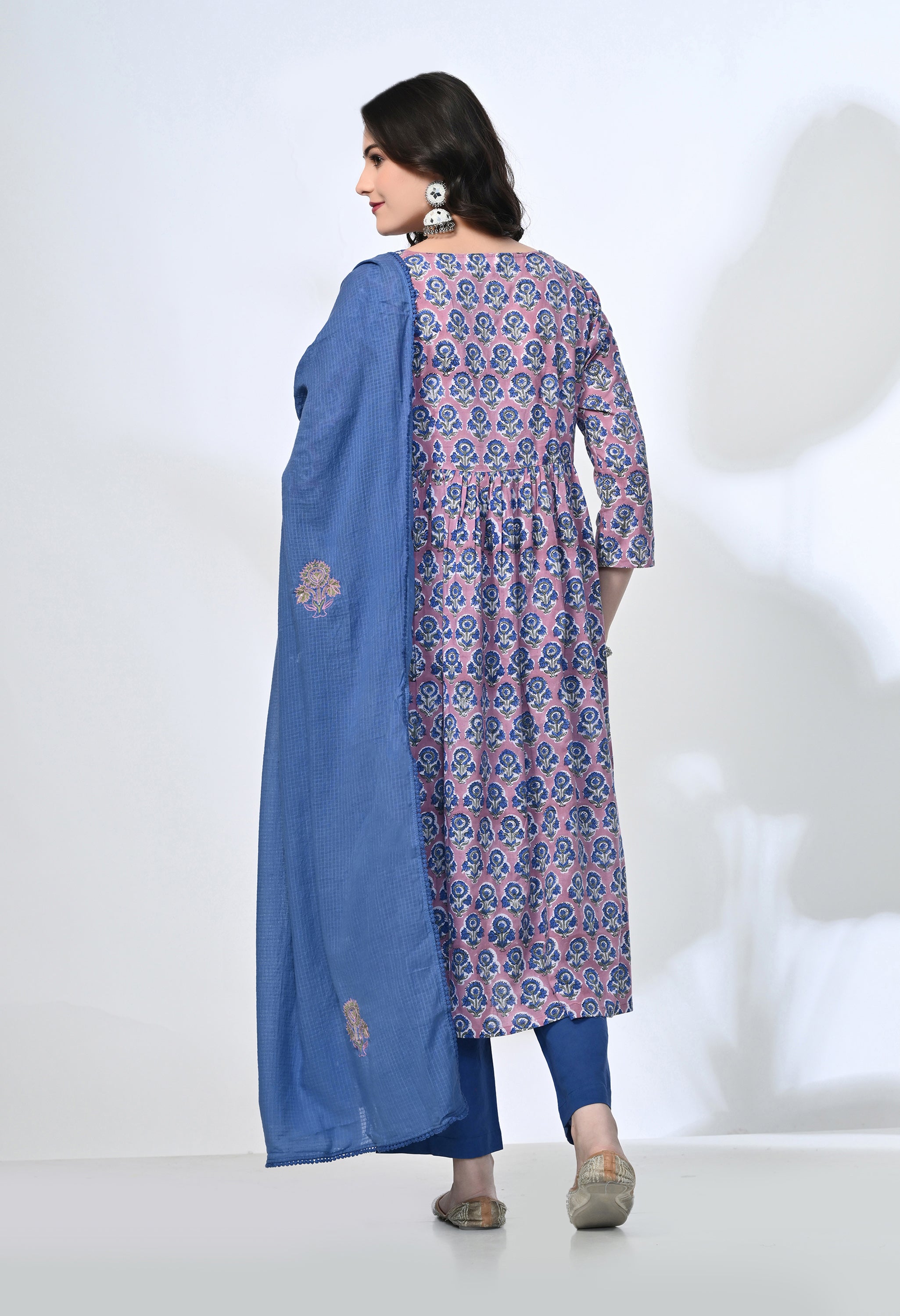 NEEL HANDBLOCK KURTA SET