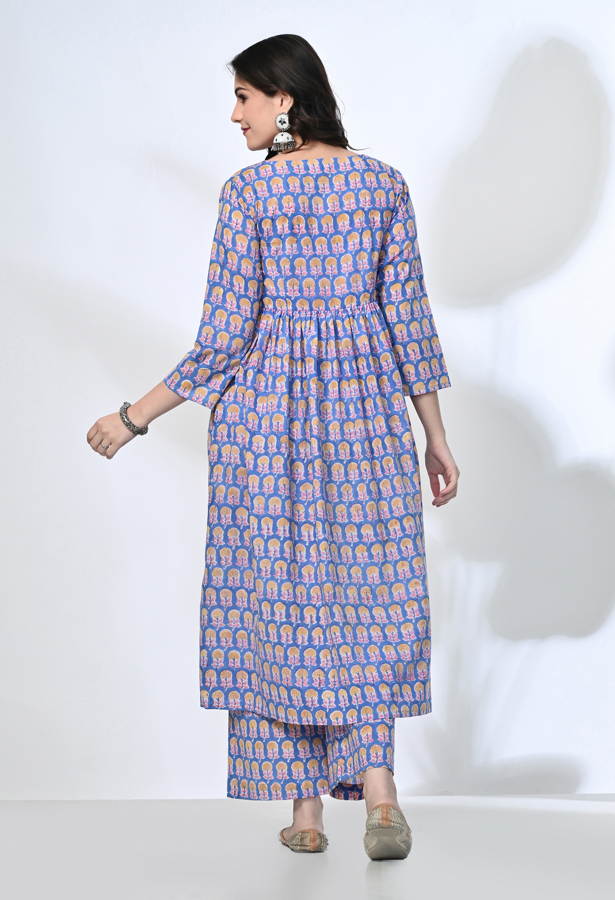 FULWARI HANDBLOCK KURTA SET