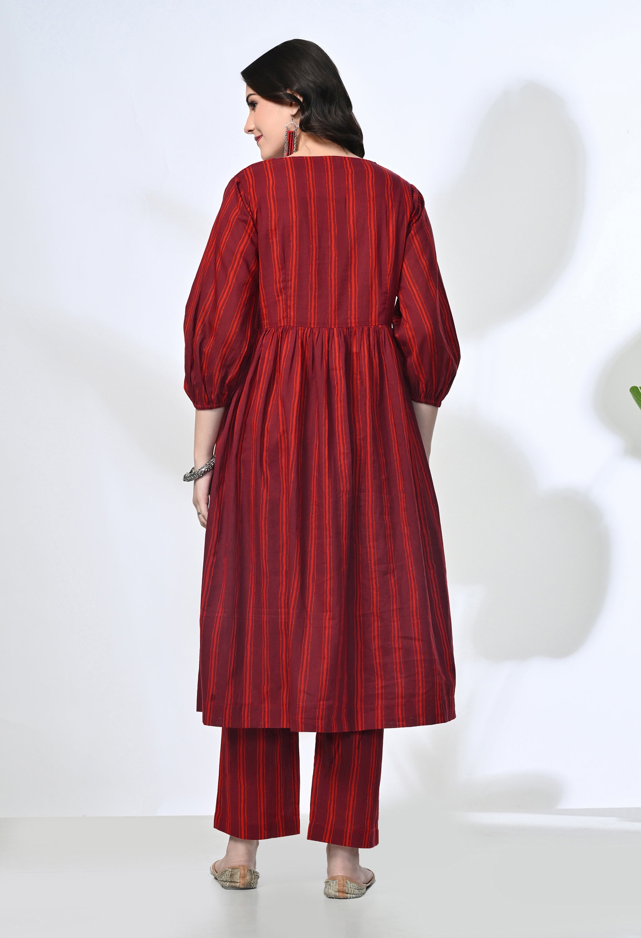 Lines Pure Cotton Stripe Kurta Set | 2-Piece Co-ord Set