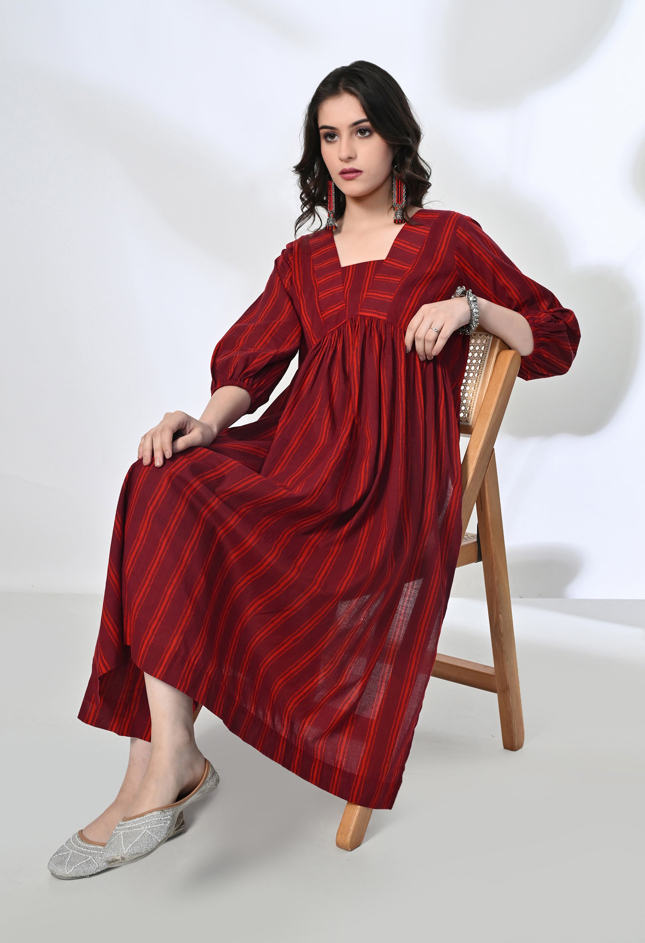 Lines Pure Cotton Stripe Kurta Set | 2-Piece Co-ord Set