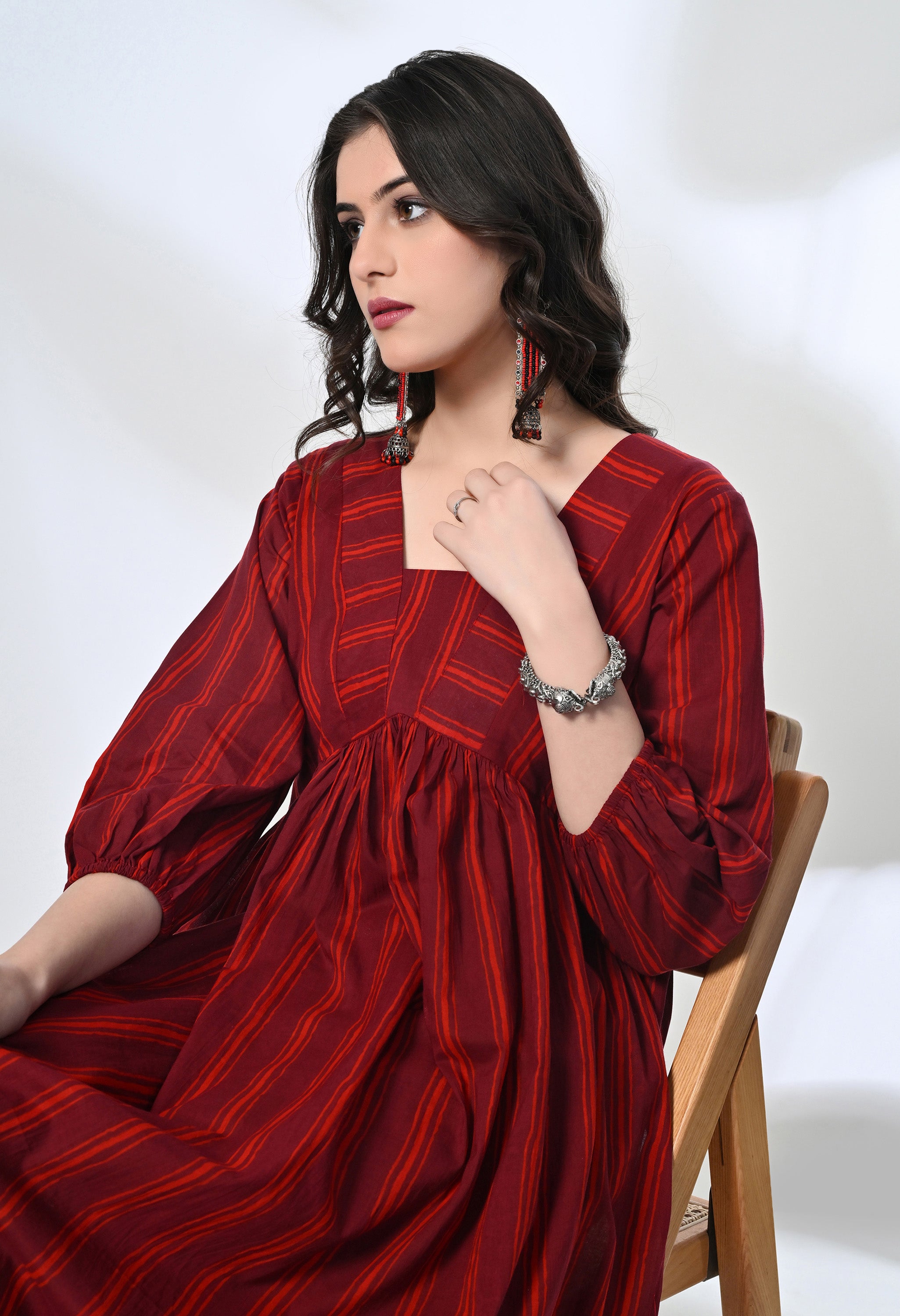 Lines Pure Cotton Stripe Kurta Set | 2-Piece Co-ord Set