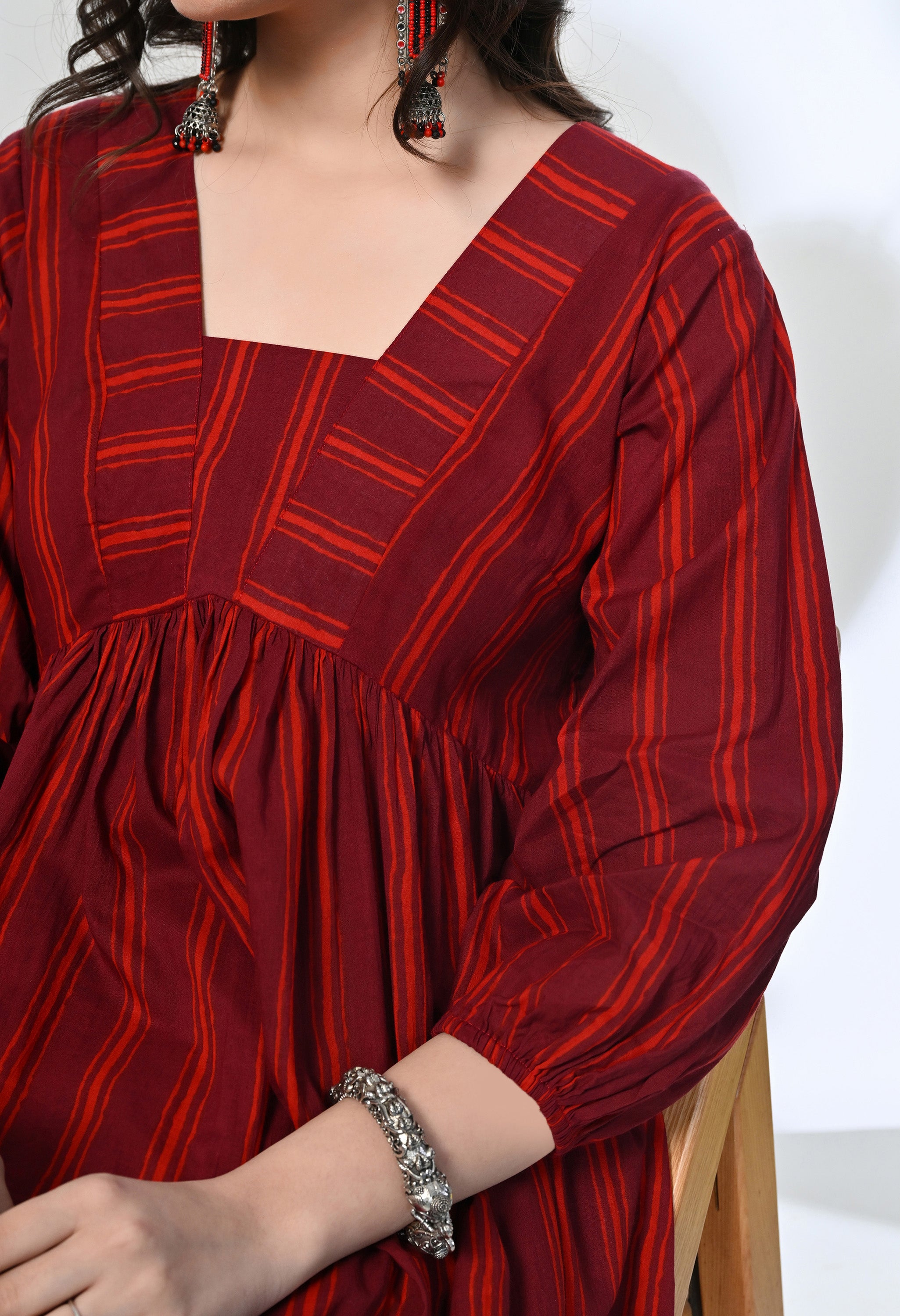 Lines Pure Cotton Stripe Kurta Set | 2-Piece Co-ord Set