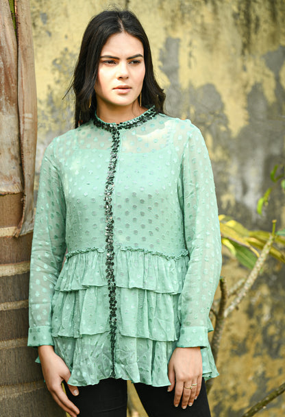 mint-three-tier-tunic-top-|-mint-green-top-for-women