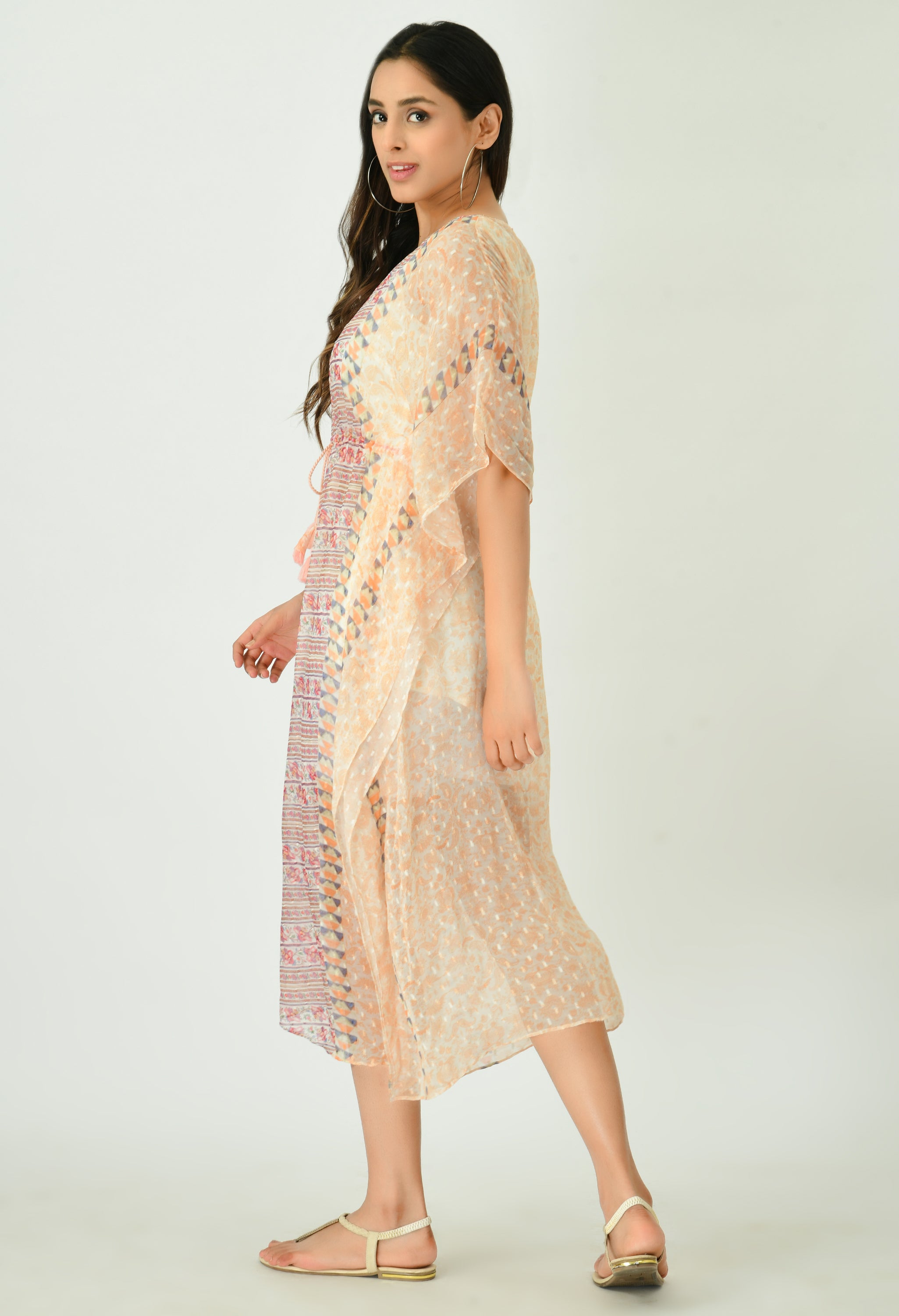 Gul Chiffon Kaftan | Chiffon Kaftan Dress for Women