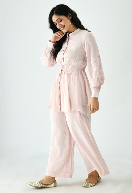 flamingo-pink-crepe-co-ord-set-|-crepe-co-ord-set-for-women