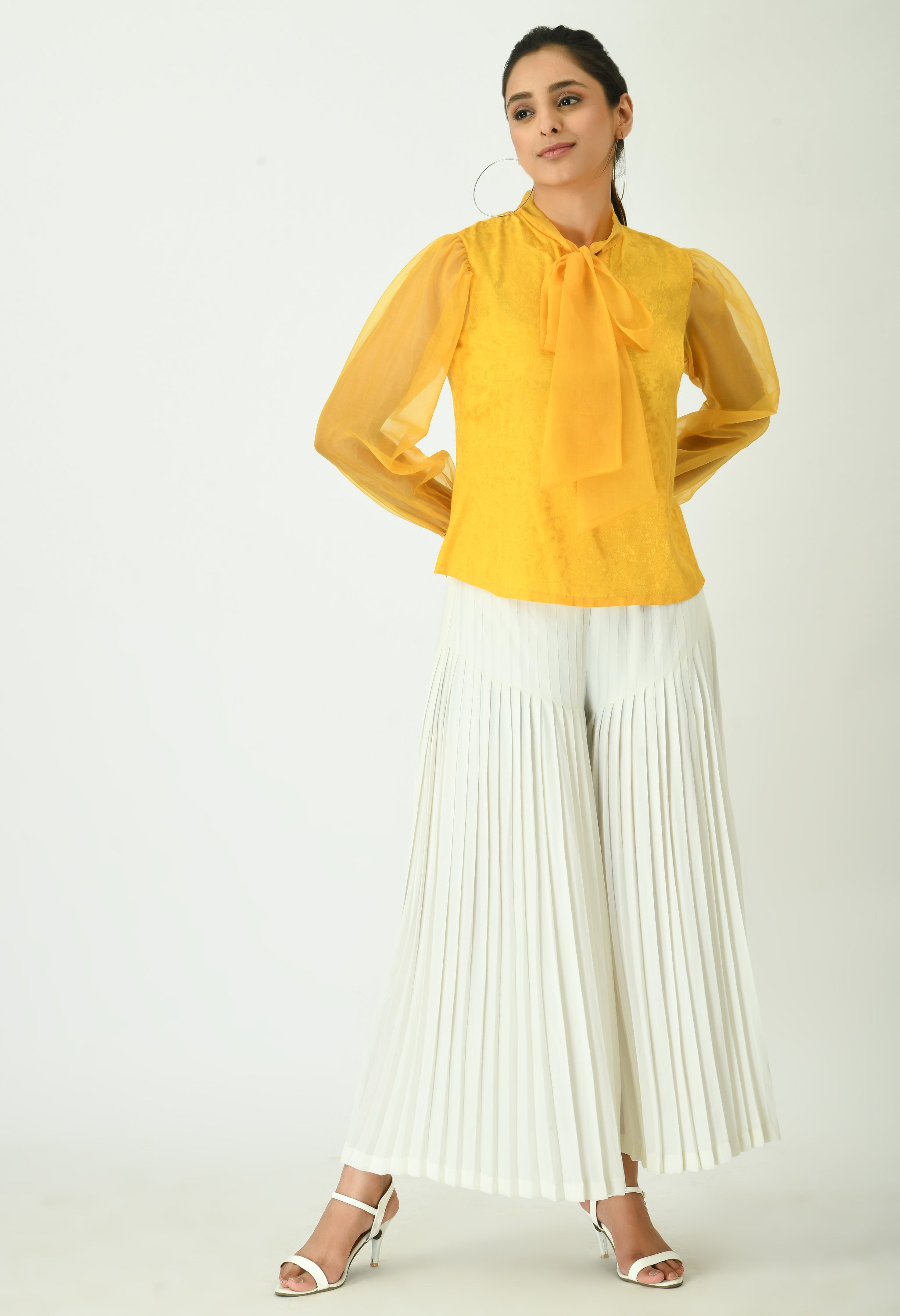 sunshine-yellow-jacquard-top