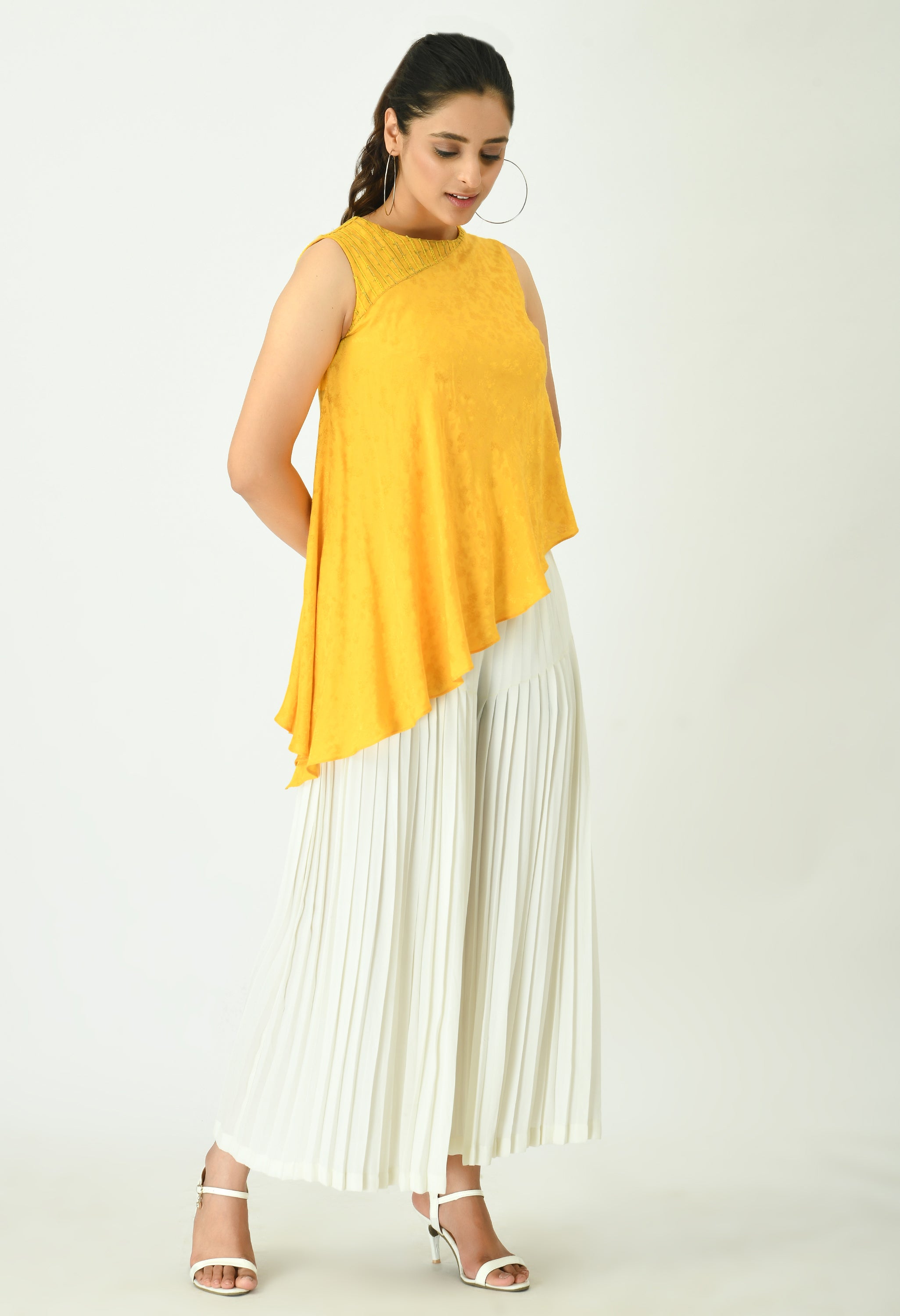 Asymmetrical Yellow Top | Women Yellow Tops