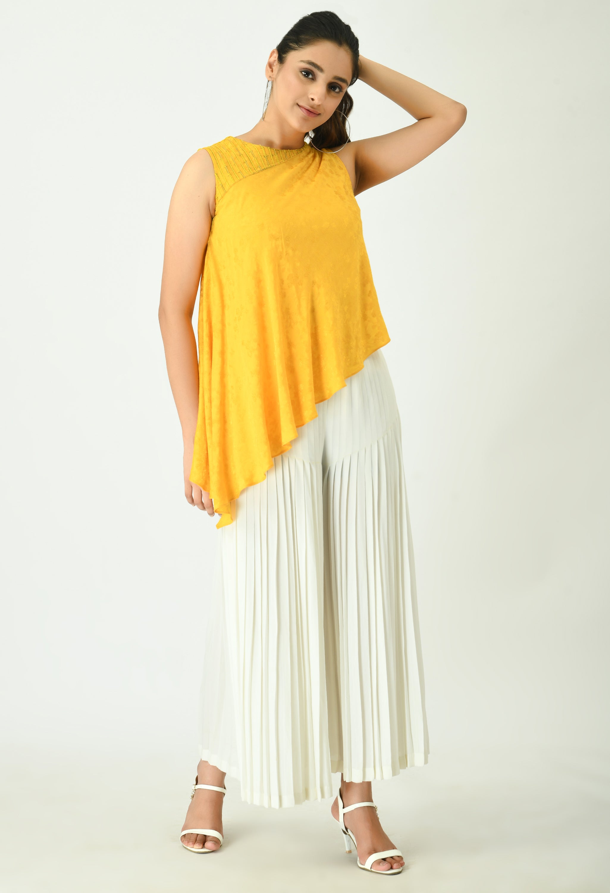 Asymmetrical Yellow Top | Women Yellow Tops