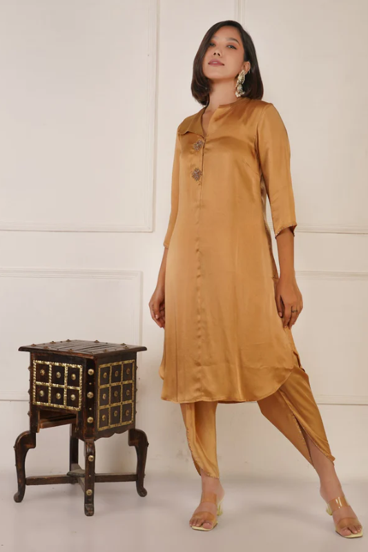 Rangat Bamboo Satin Dhoti Kurta | Satin Dhoti kurta For Women