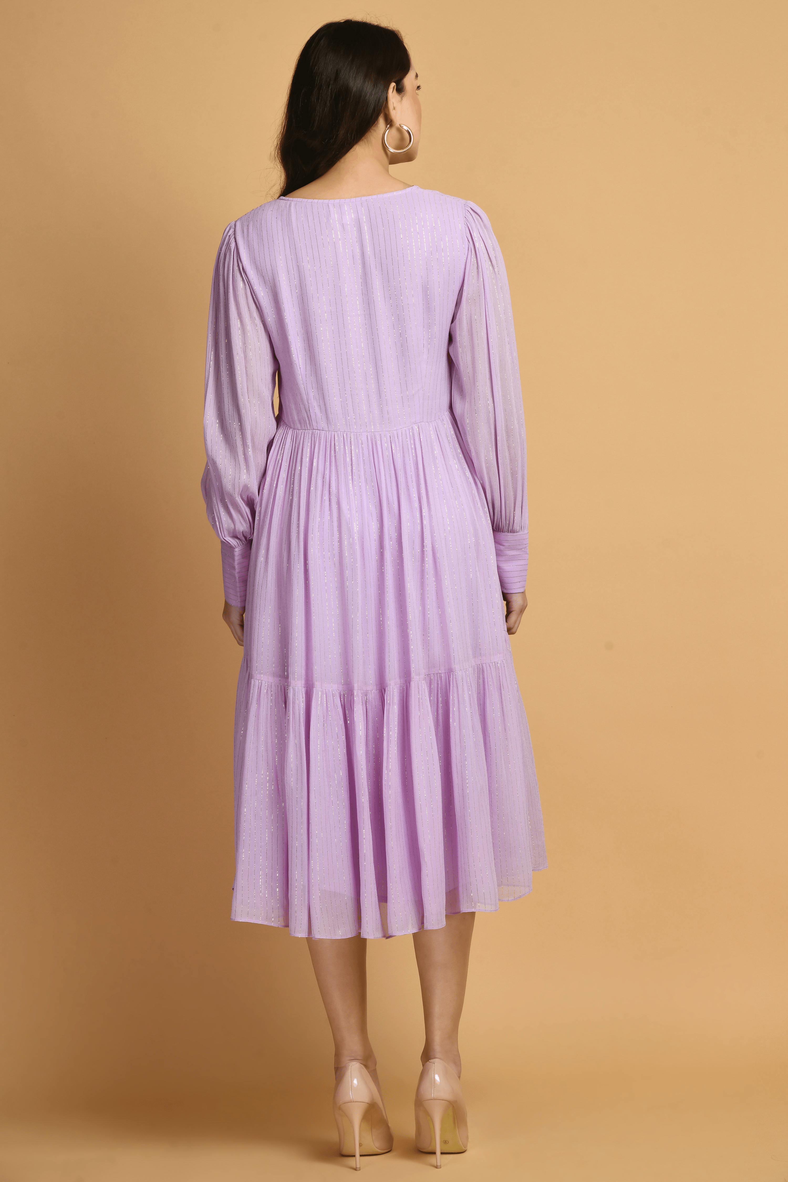 Lavender Boho Fit And Flare Dress | Buy Lavender Dresses for Women