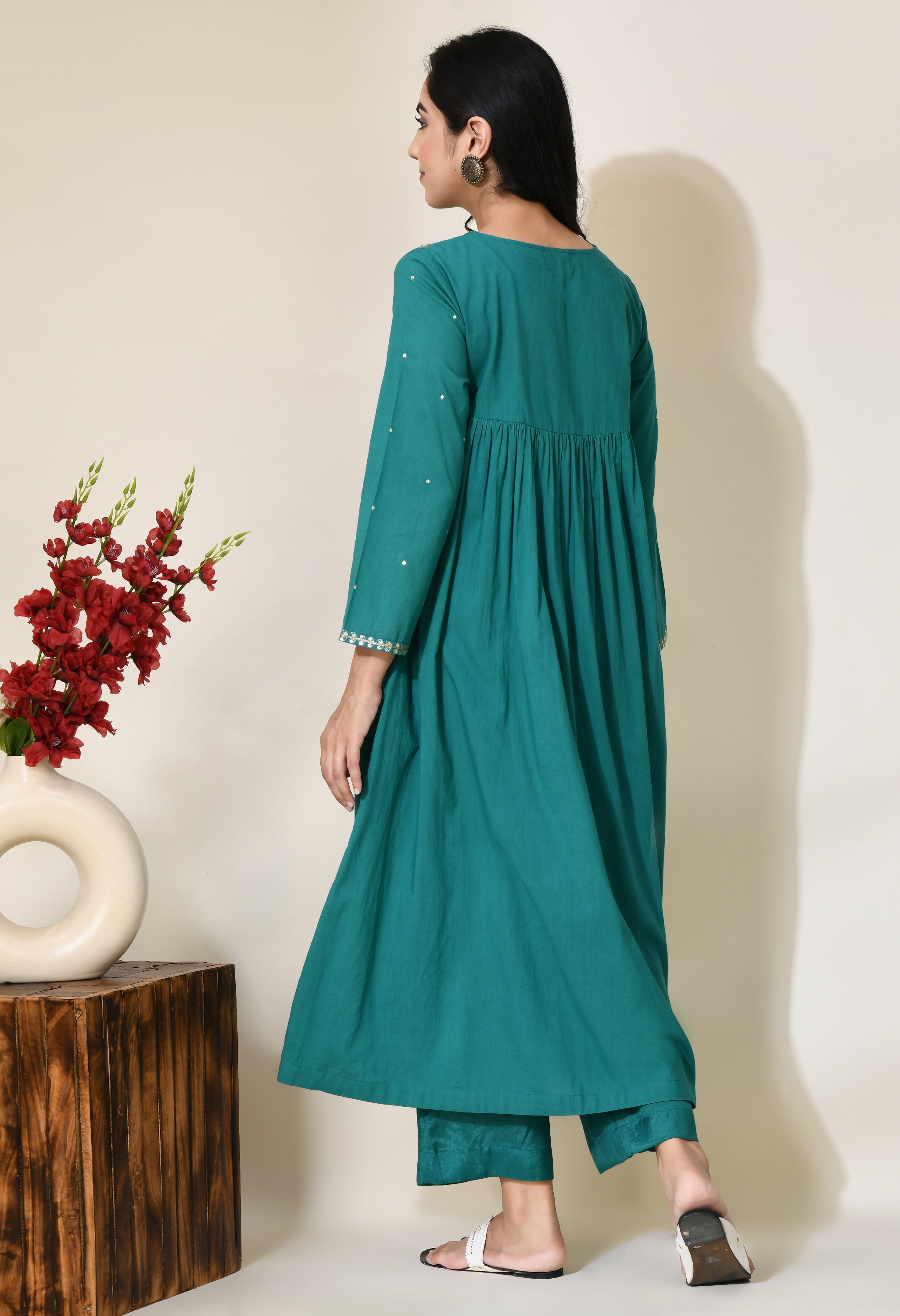 Raag Zari Aari Cotton Kurta | Raag Cotton Kurta Online