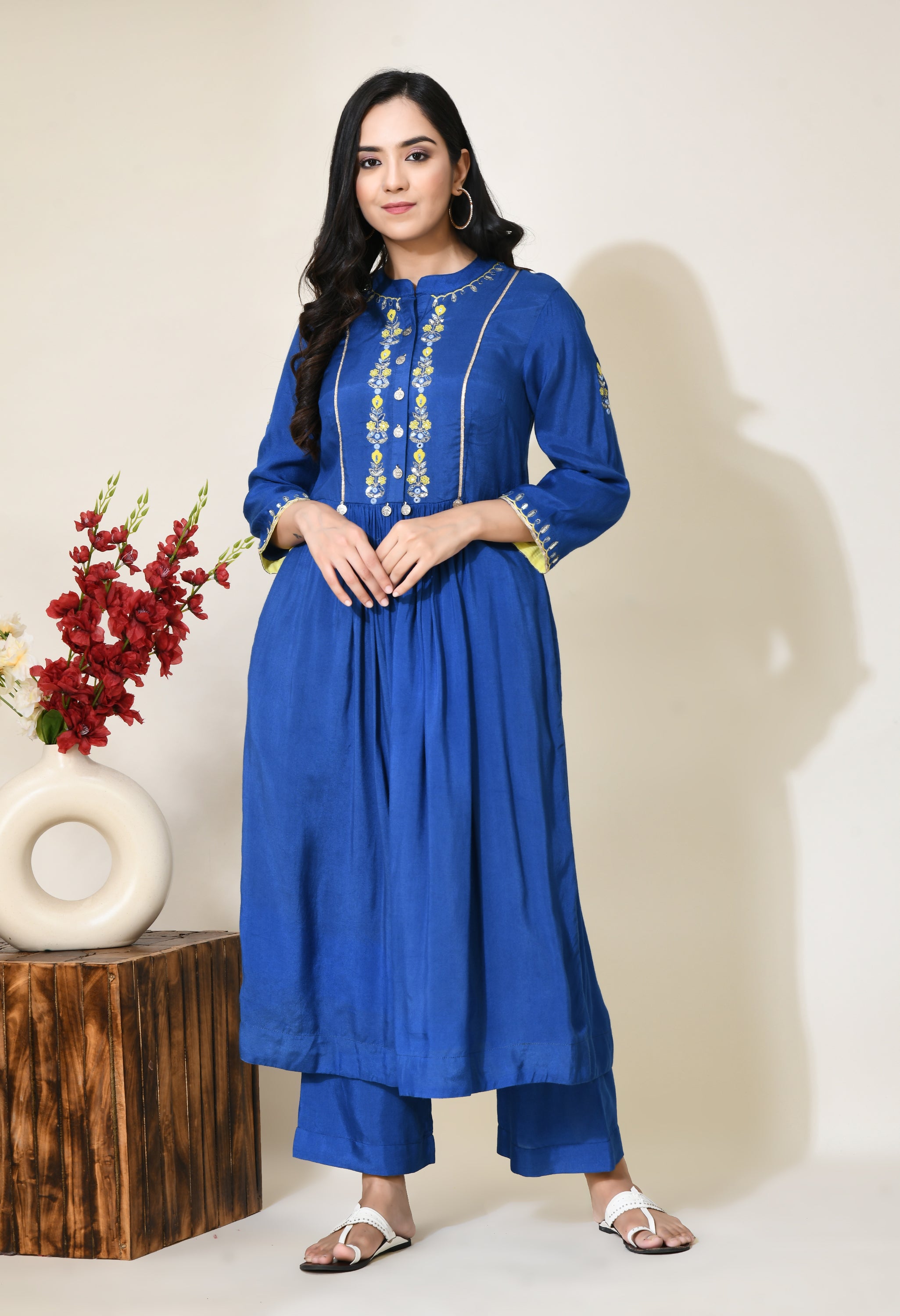 Midnight Blue Kurta | Women Navy Blue Kurtas online
