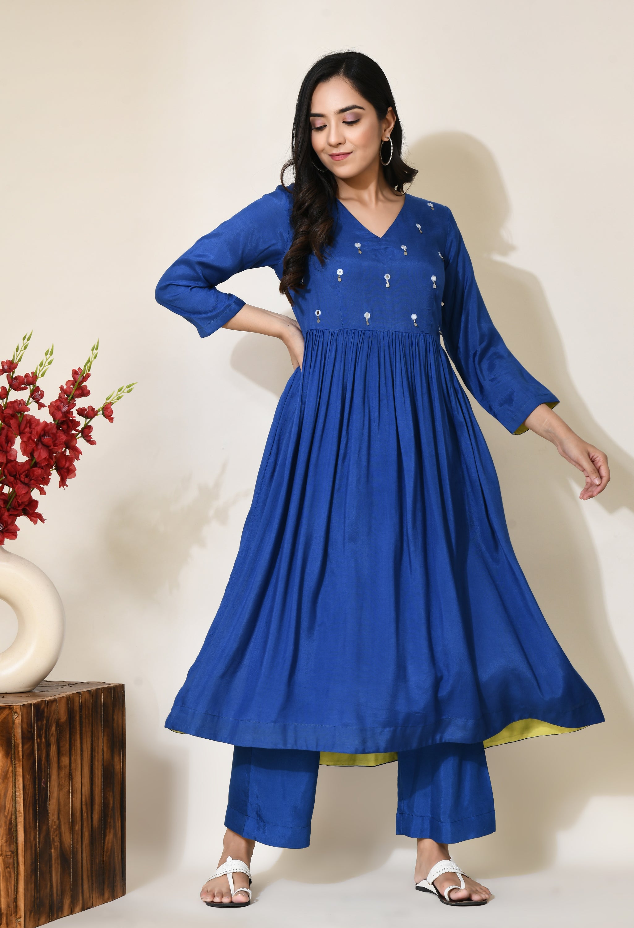Classic Mirror Kurta | Mirror Work Kurta for women
