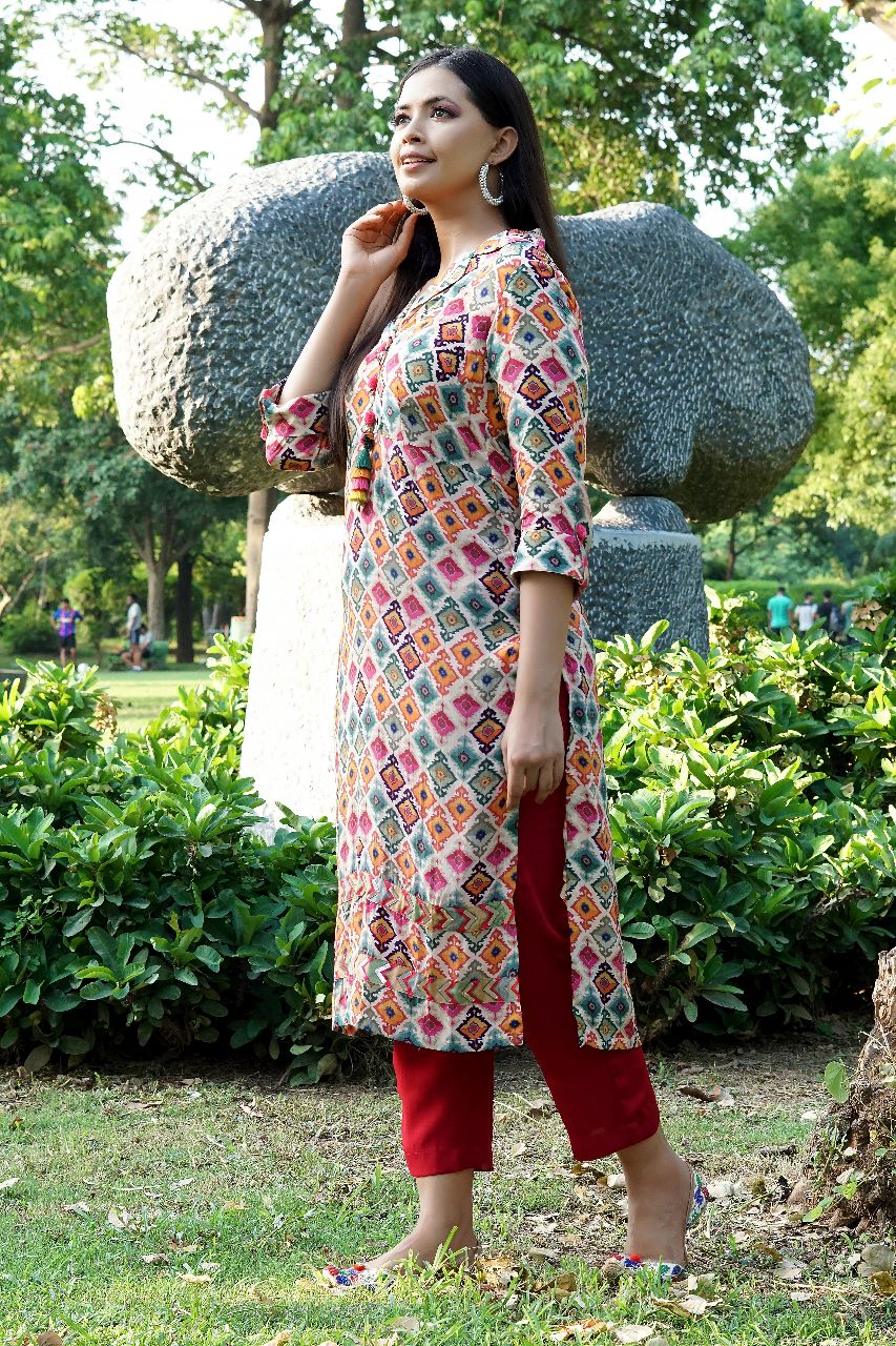 Mira Crape Kurta Set | Crepe Kurta Set Online in India
