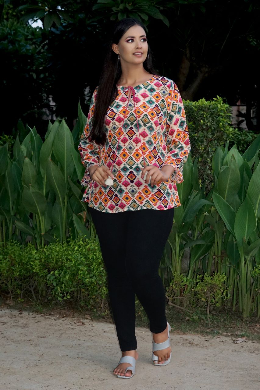 Boho Crepe Top | Bohemian Tops online for Women