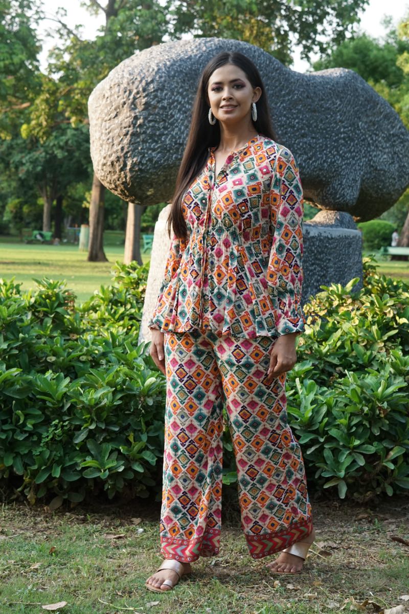 Lavish Crepe Co-ord Set | Crepe Co Ord Set Online