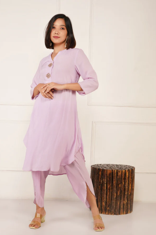 Lavender Dhoti Kurta Set | Dhoti Kurta Set for Women