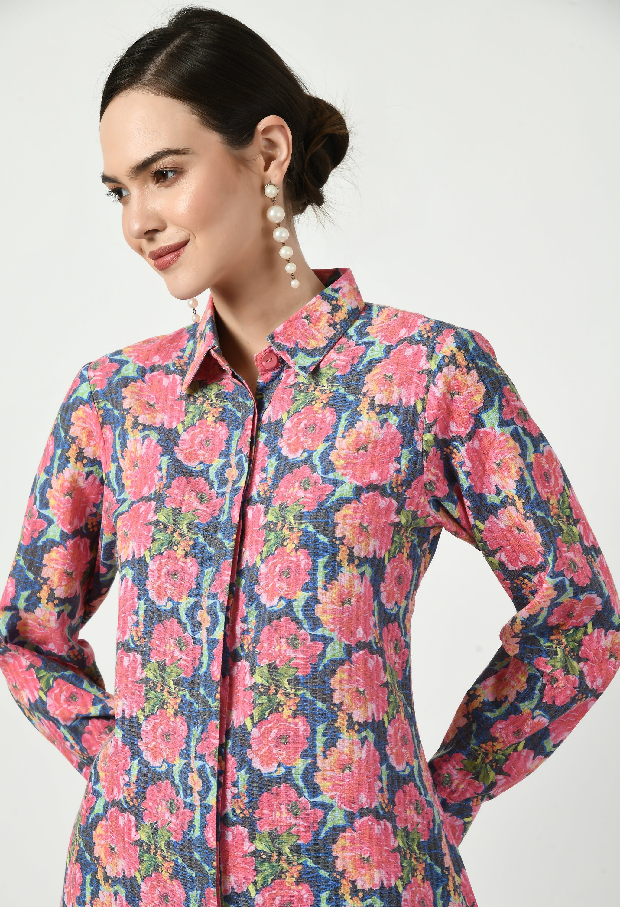 Blue and Pink Kurta Set | Blue and Pink Kurti Set for Women