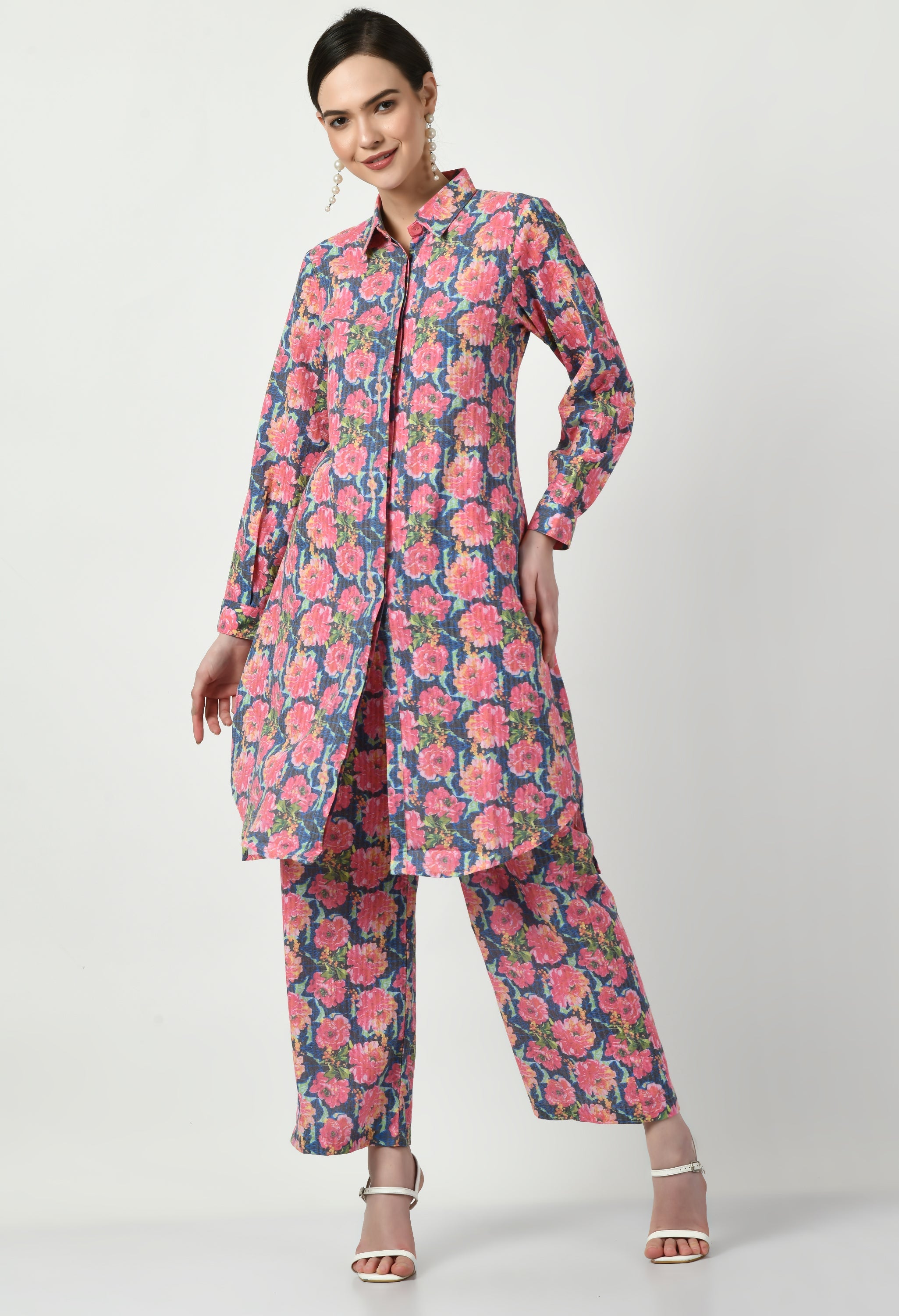 Floral Print Cotton Kurta | Floral Print Kurtas for Women