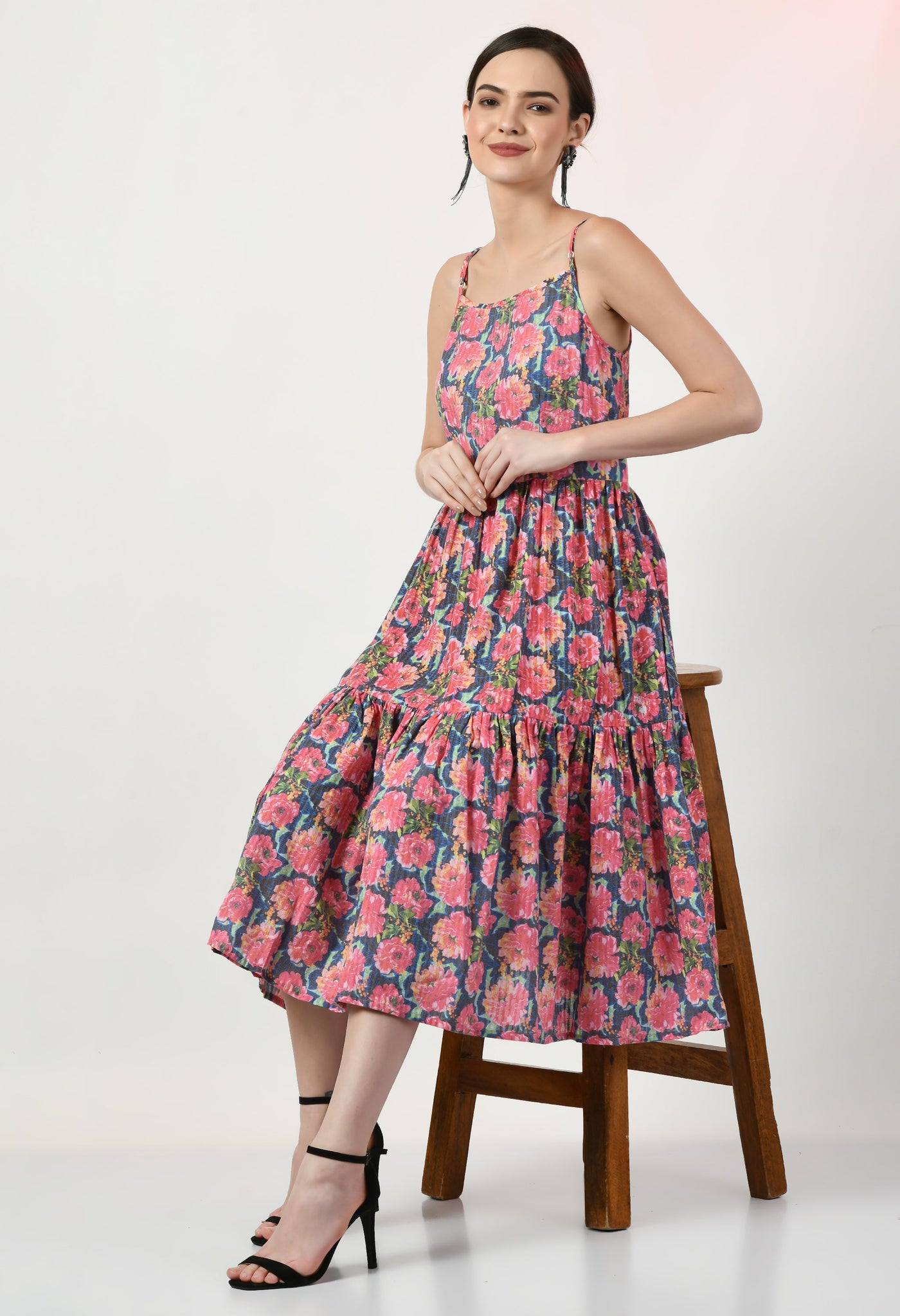 Buy Spring Flare Dress for Women SEEDS OF FUSION Buy Spring Flare Dress for Women SEEDS OF FUSION