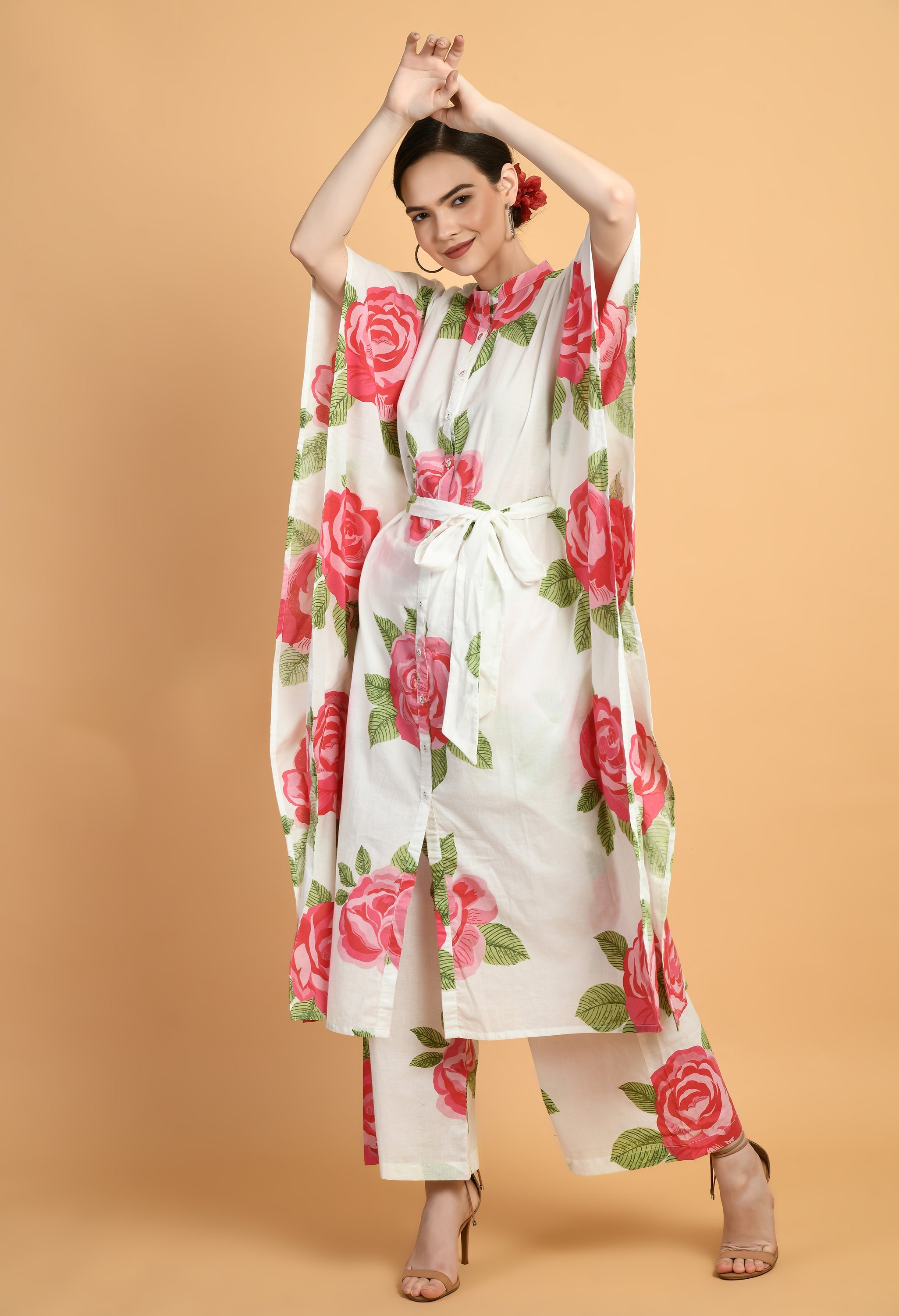 Floral Print Cotton Kaftan | Print Cotton Kaftan for Women
