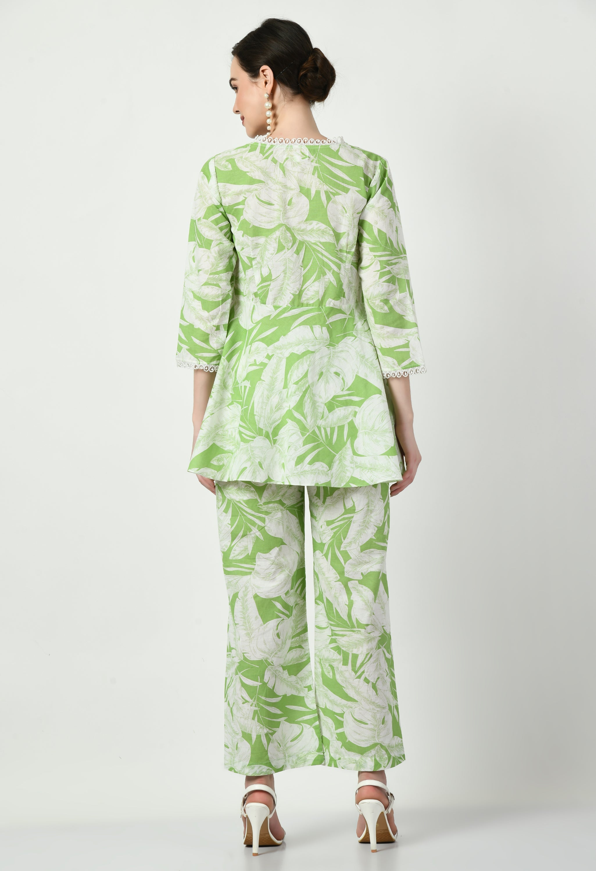 Soft Green Cotton Co-Ord Set | Green Cotton Co-Ord Set