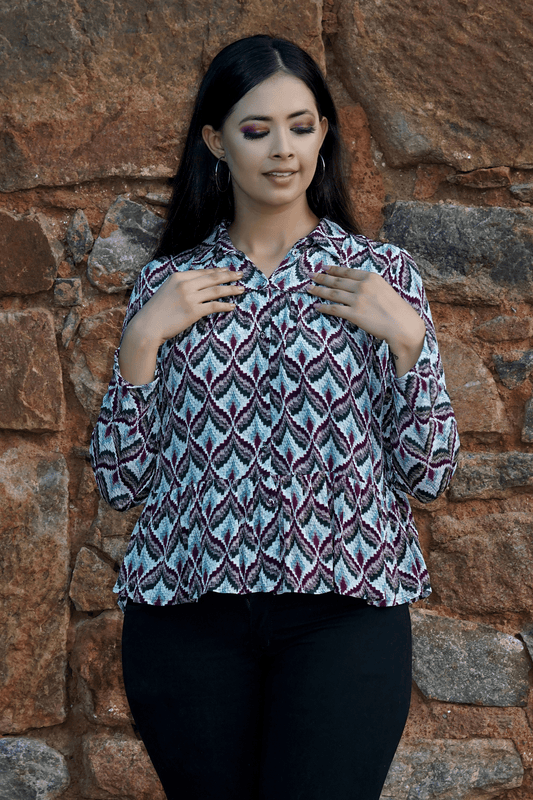 ethnic-print-shirt-|-women-ethnic-shirts-online