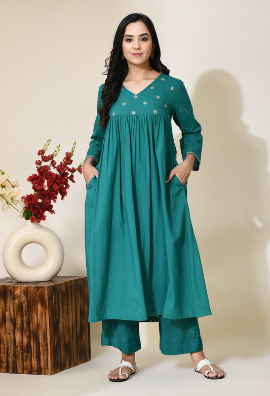 Harabhara Cotton Kurta Set | Hara Kurta Sets for Women