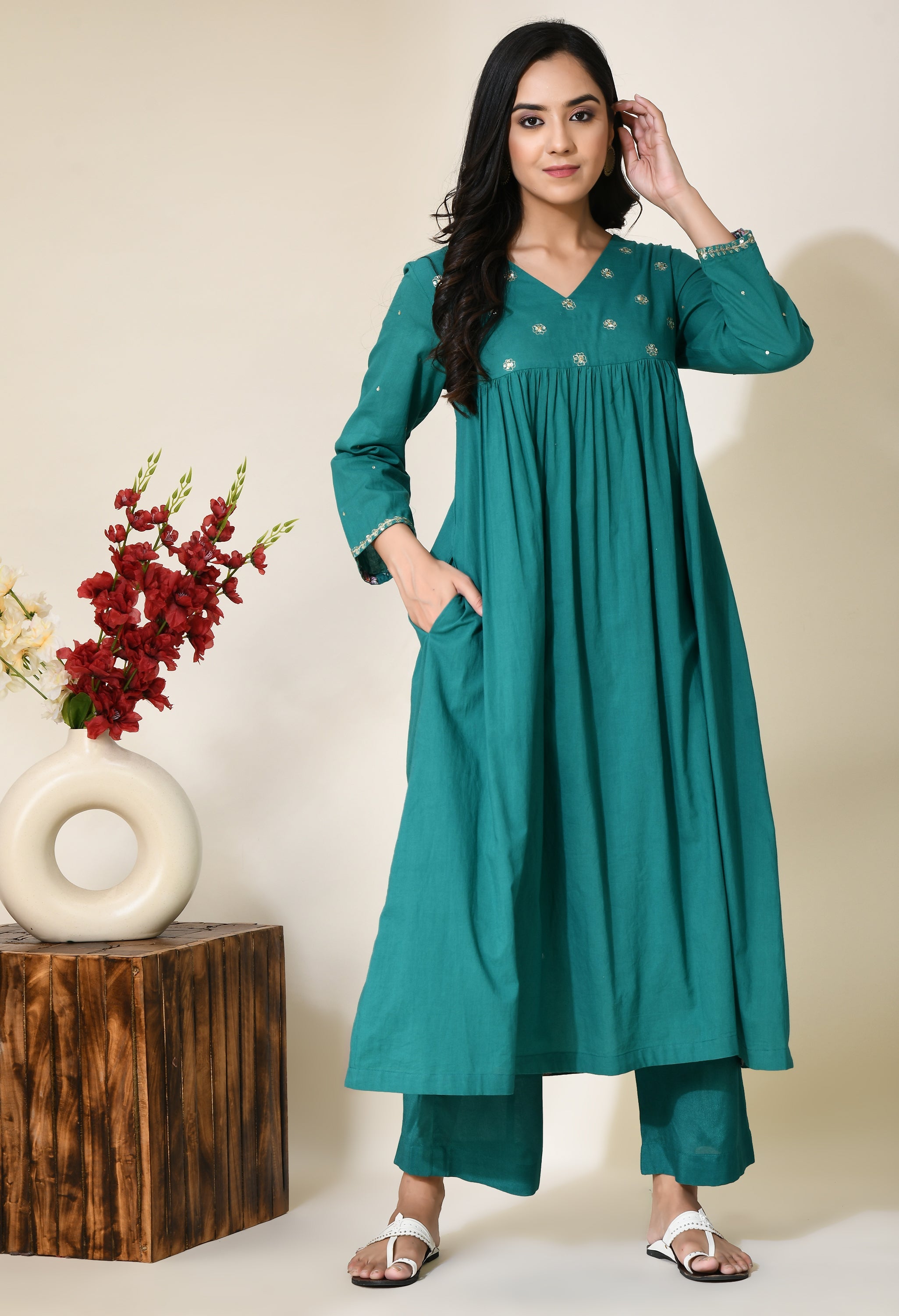 Harabhara Cotton Kurta Set | Hara Kurta Sets for Women