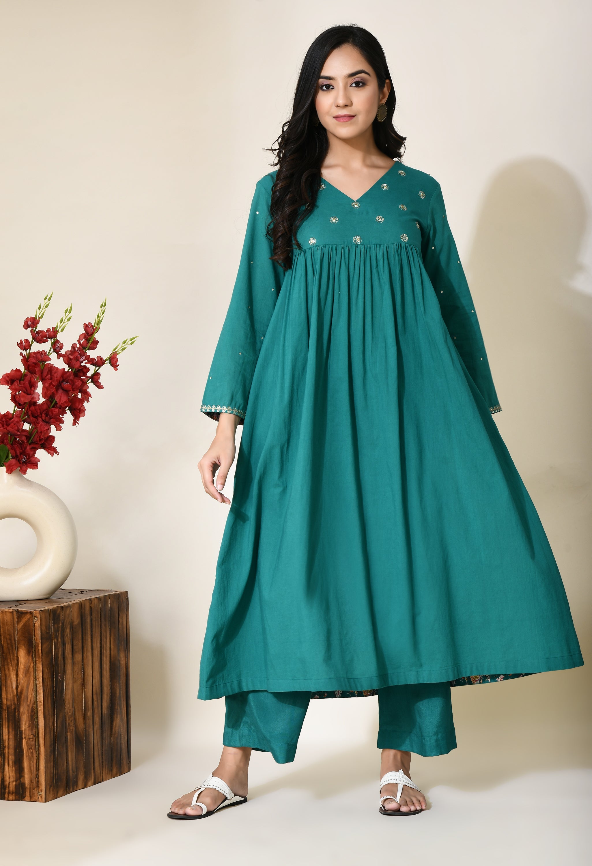 Harabhara Cotton Kurta Set | Hara Kurta Sets for Women