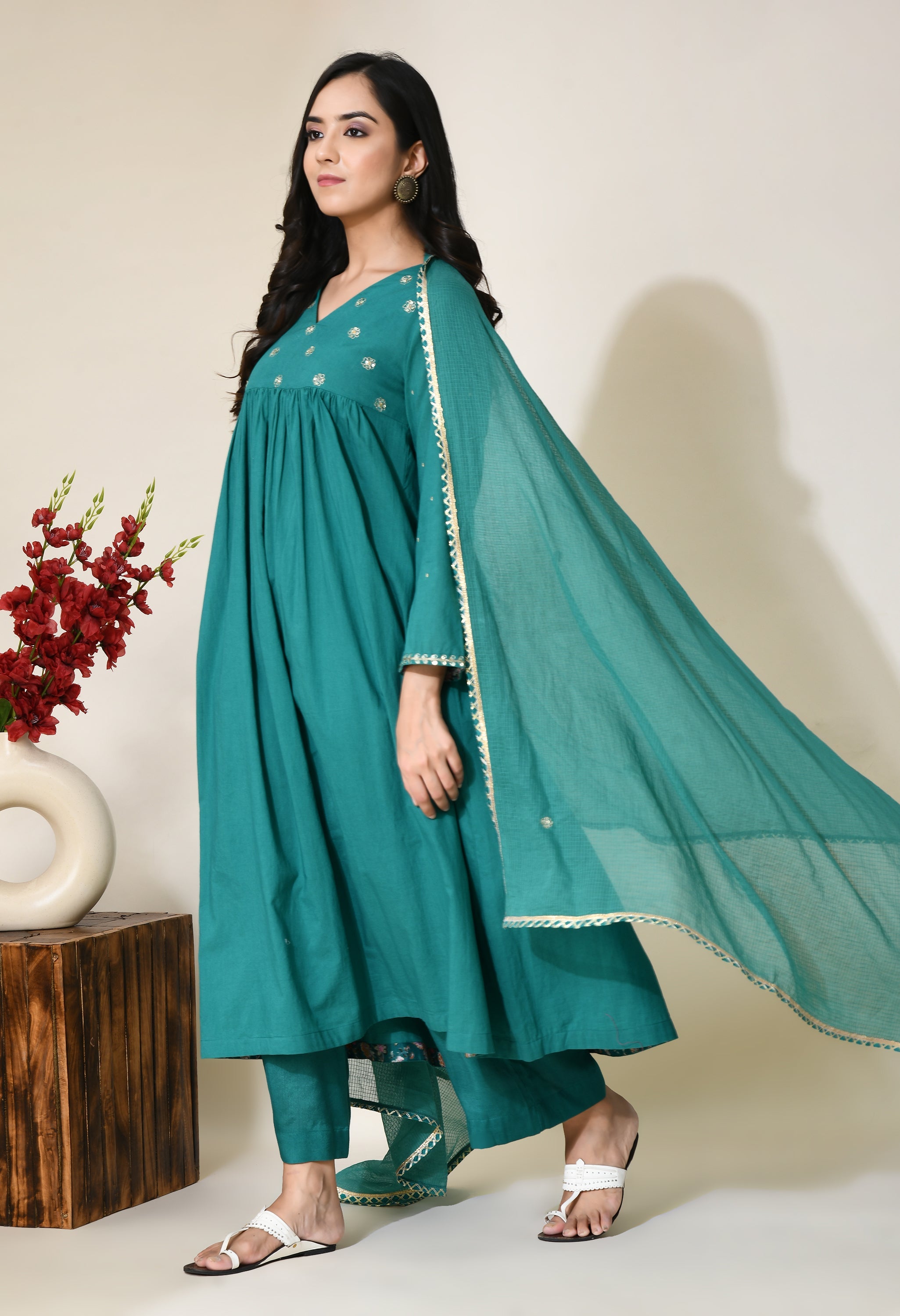 Harabhara Cotton Kurta Set | Hara Kurta Sets for Women