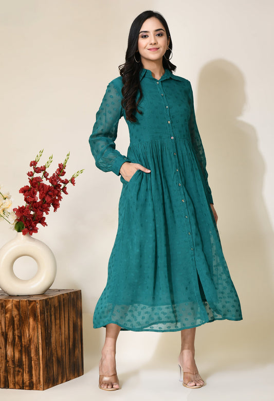 odika-fit-and-flare-green-dress-|-women-fit-and-flare-green-dress