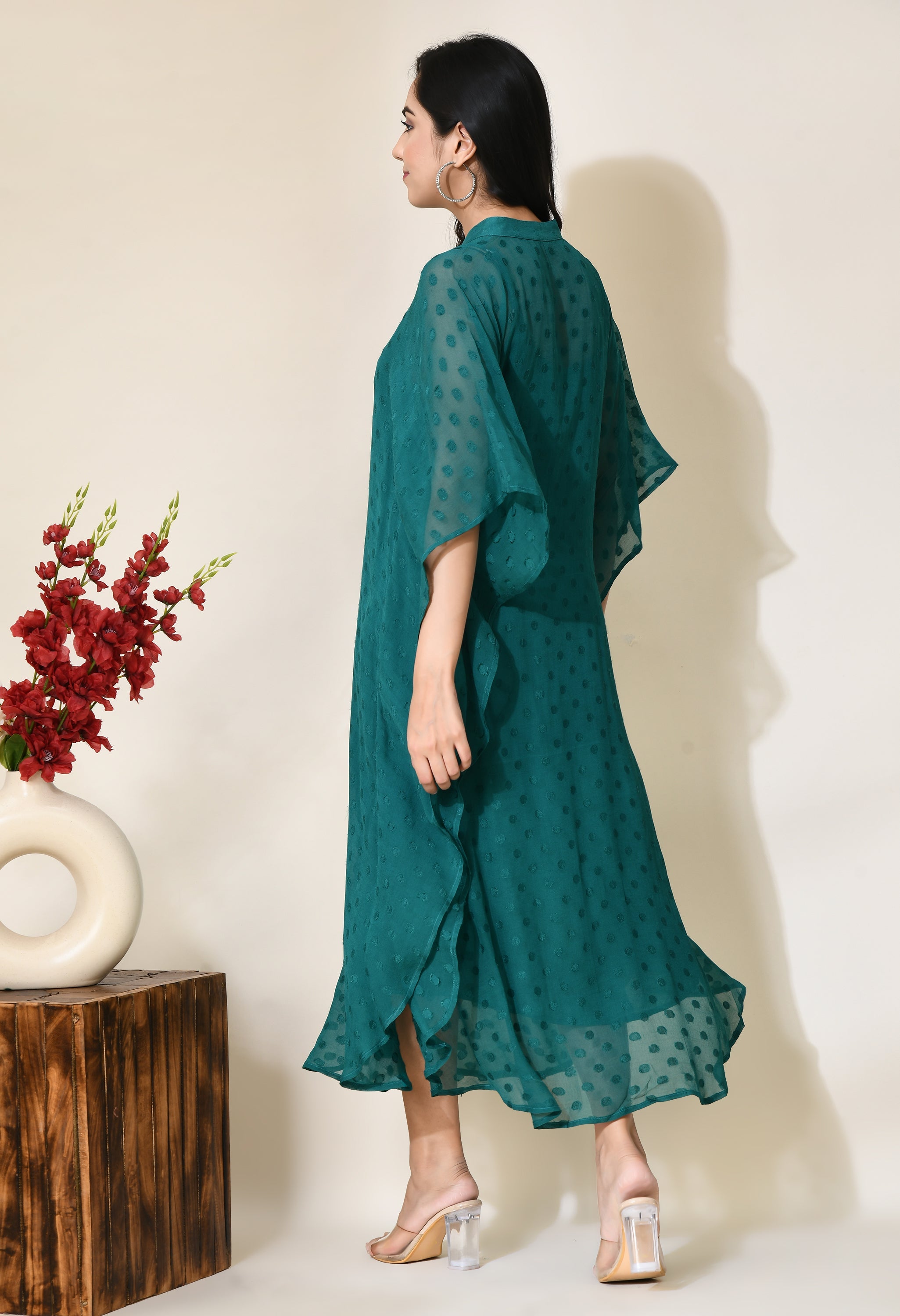 British Green Kaftan | Green Kaftans Online for Women