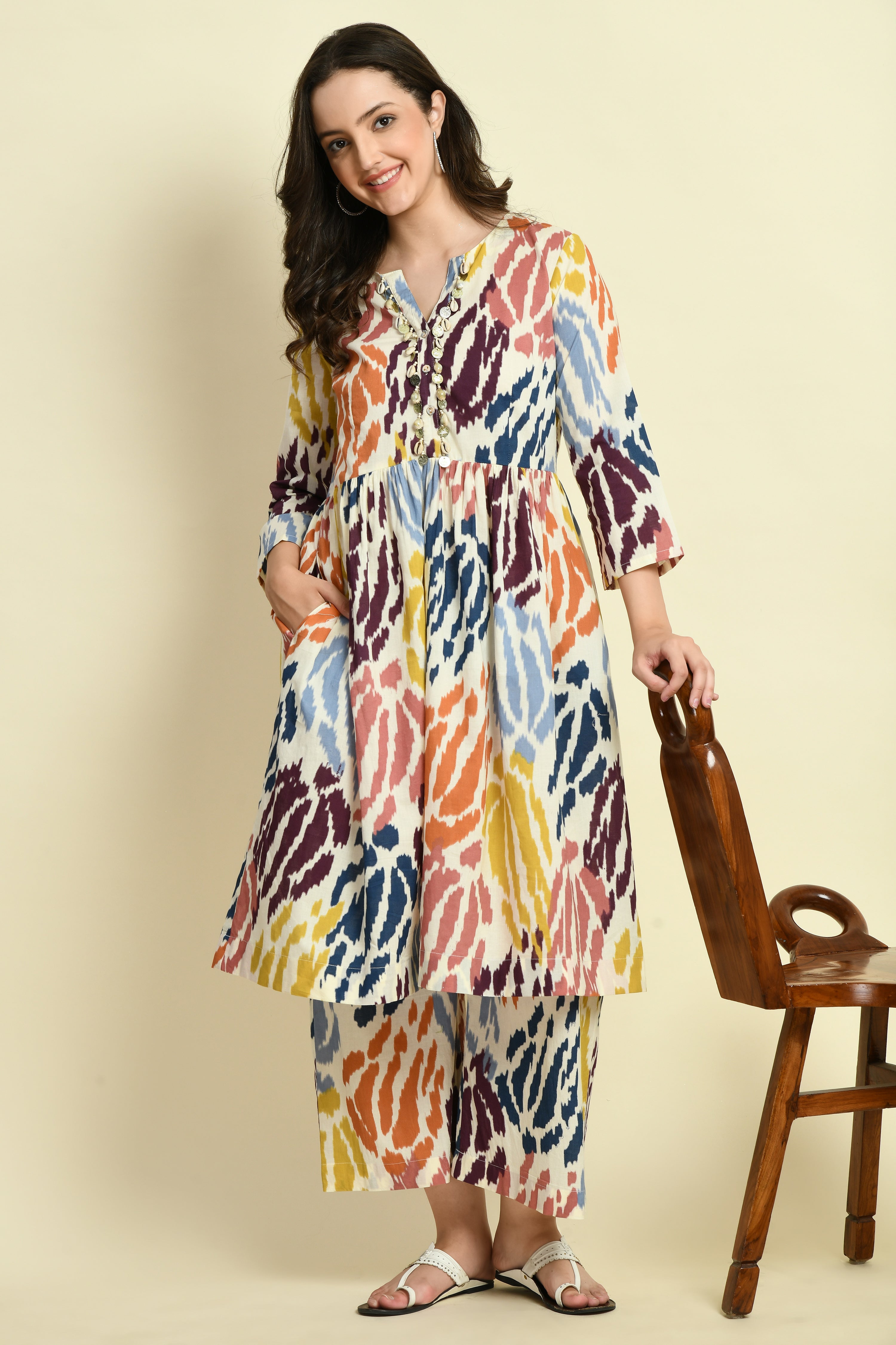 Free Style Cotton Kurta Set | Soft Cotton Kurta Set For Women