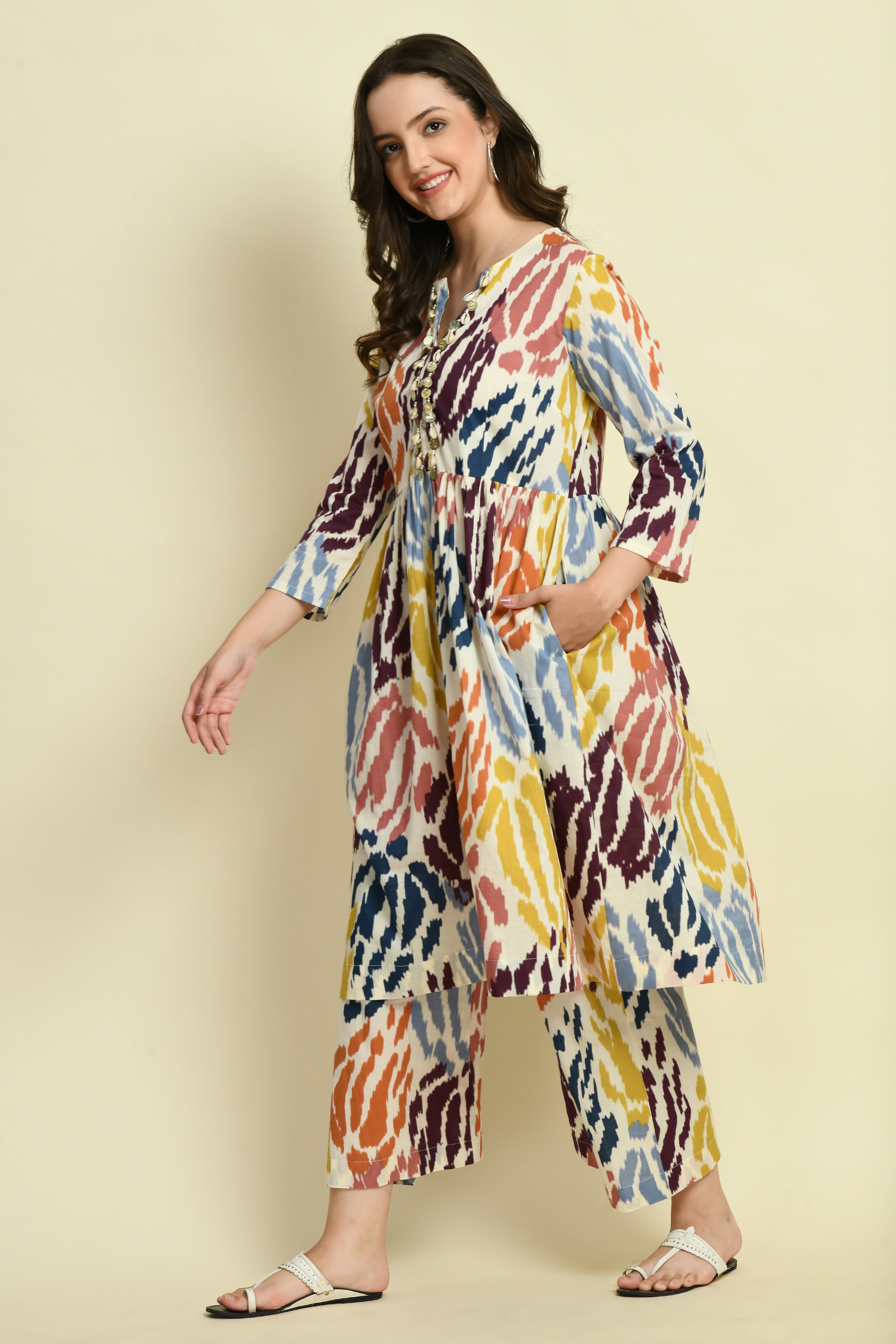 Free Style Cotton Kurta Set | Soft Cotton Kurta Set For Women