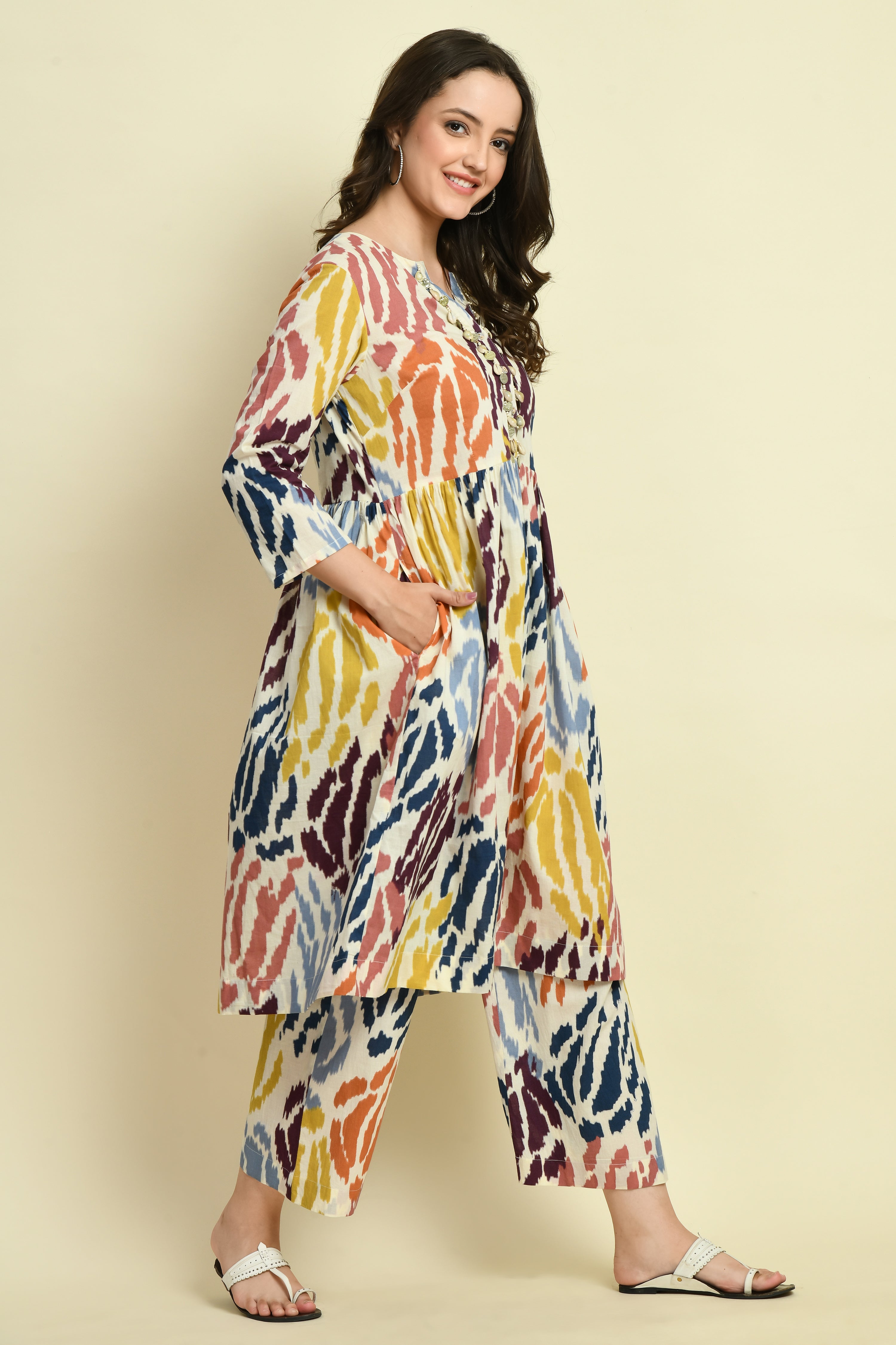 Free Style Cotton Kurta Set | Soft Cotton Kurta Set For Women