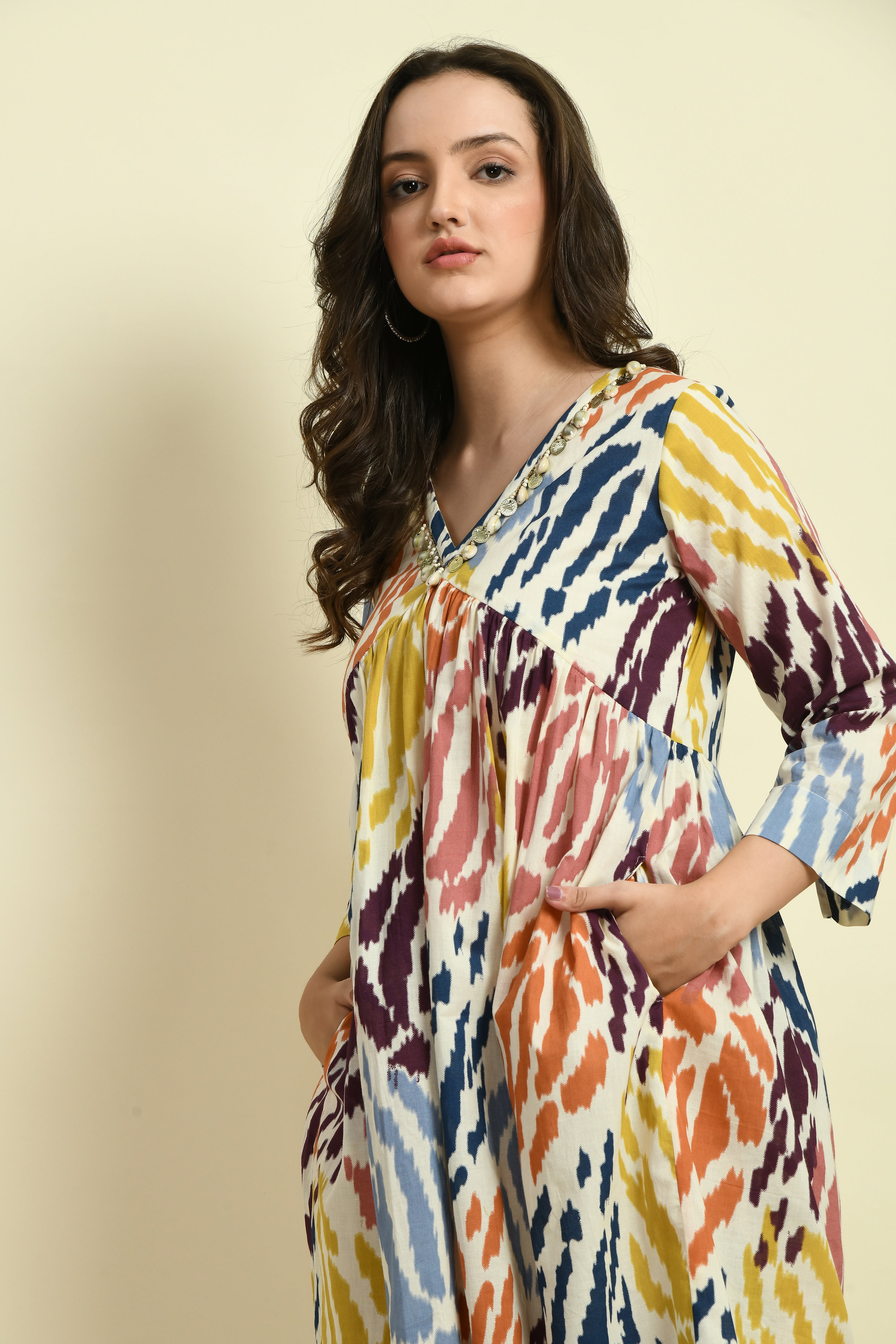 Gather on Yock Kurta Set | Gathered Kurta For Women