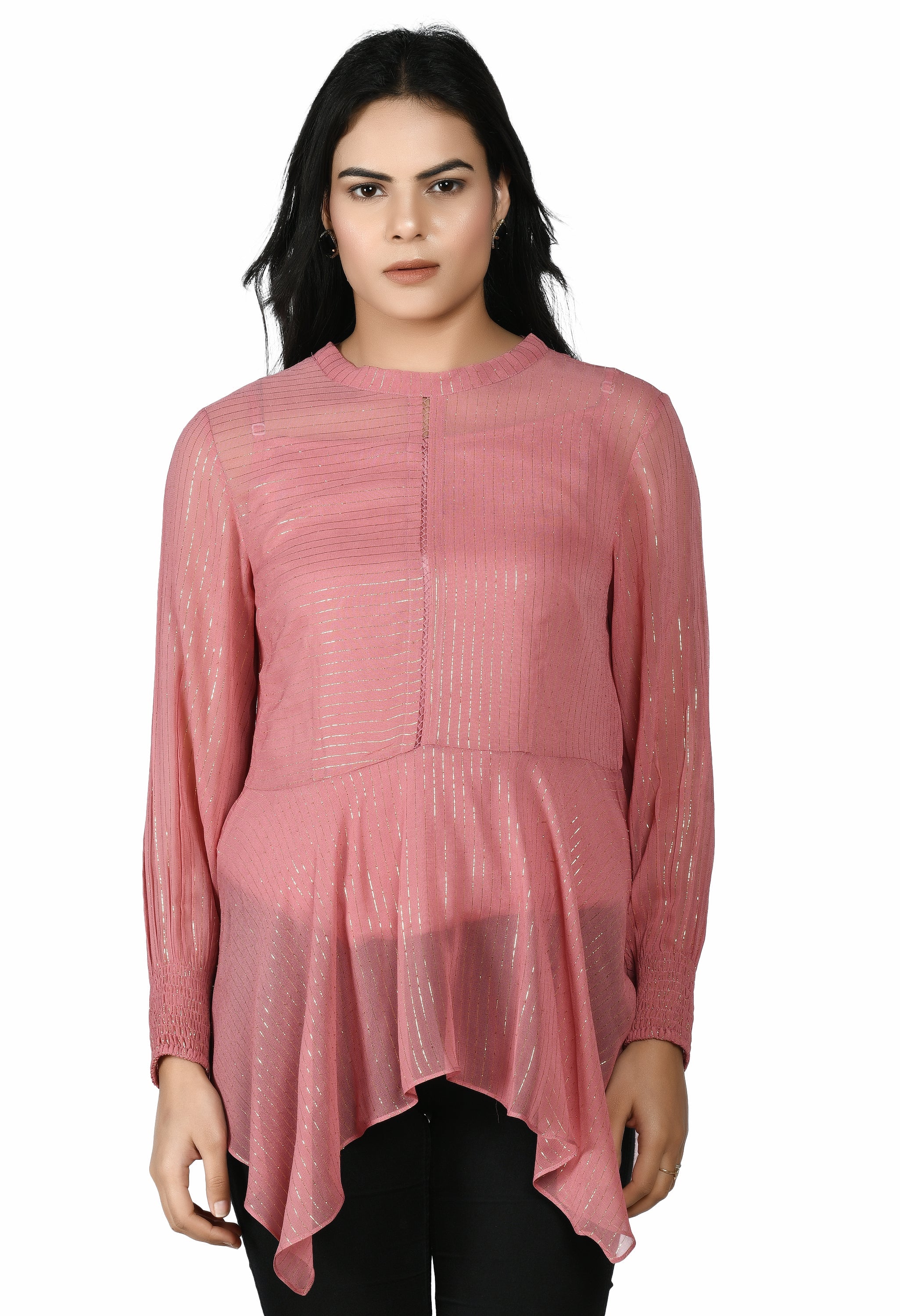 Rust Lurex Top | Lurex Clothing online in India