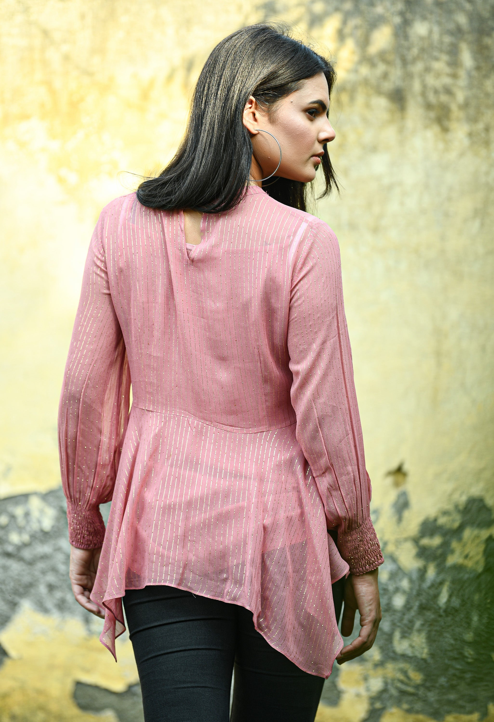 Rust Lurex Top | Lurex Clothing online in India